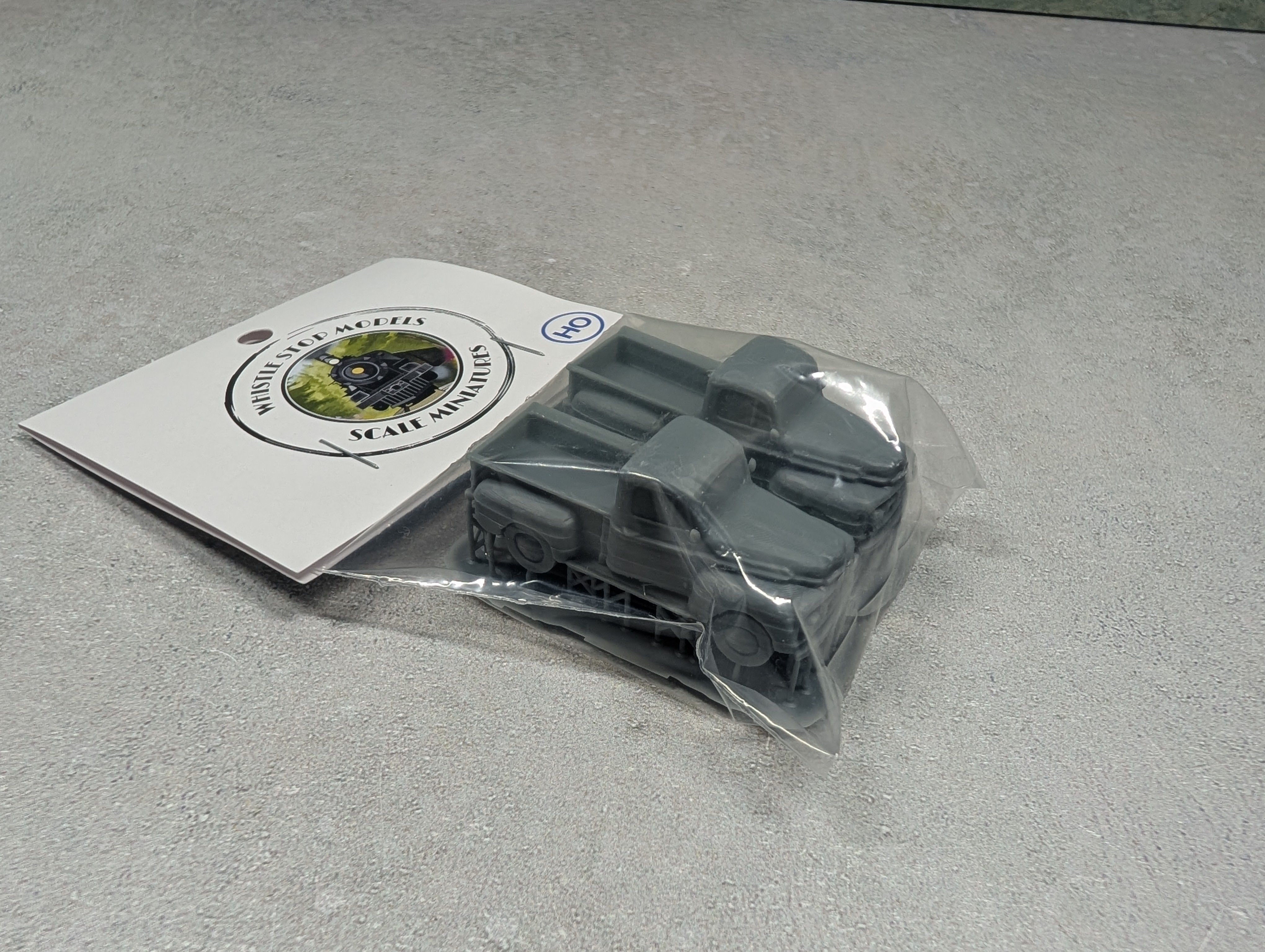 Whistle Stop Models HO3003 HO Scale 1957 Ford Pickup Set, Resin 3D Printed, Highly Detailed (2 pcs)