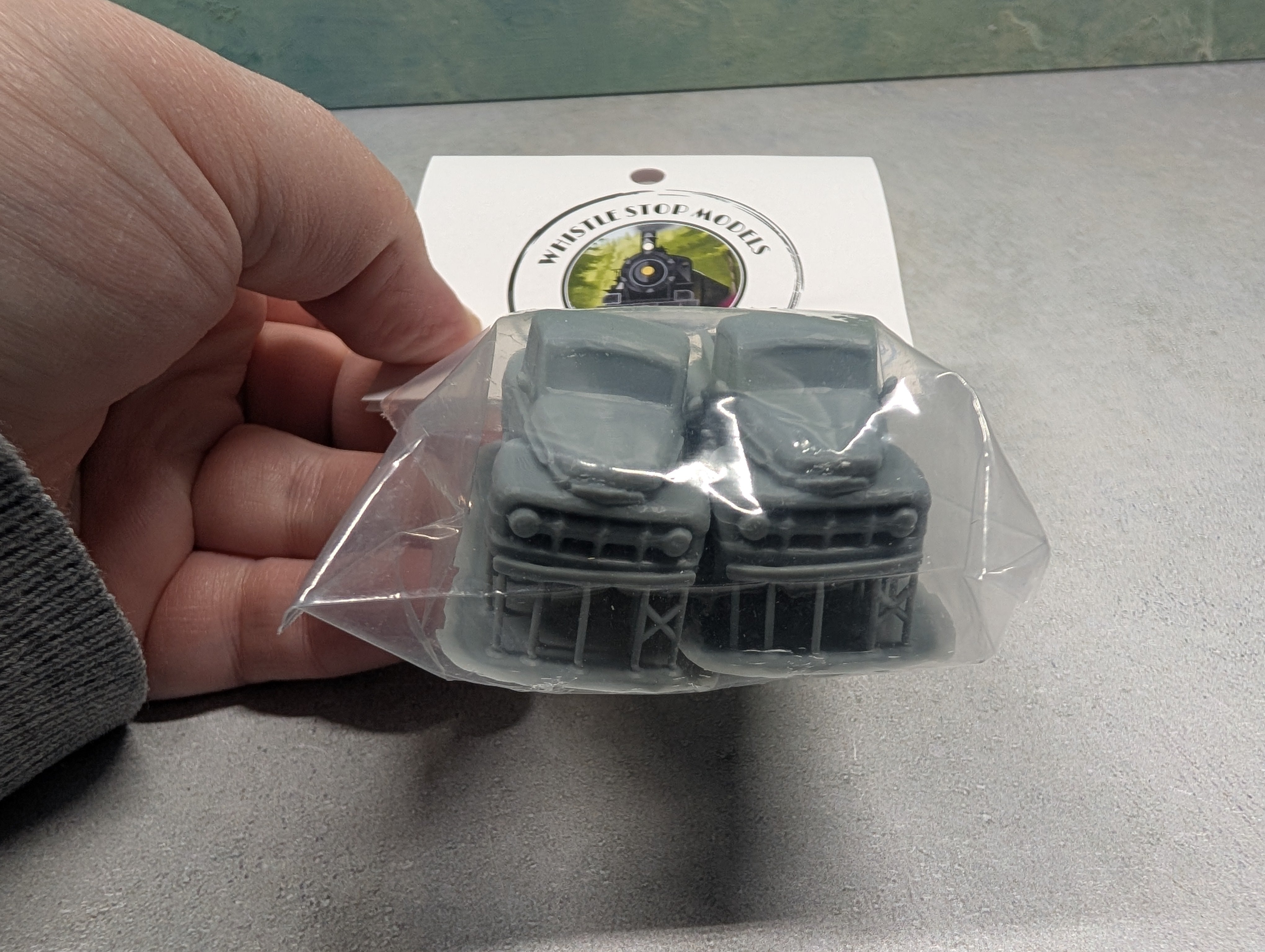 Whistle Stop Models HO3003 HO Scale 1957 Ford Pickup Set, Resin 3D Printed, Highly Detailed (2 pcs)