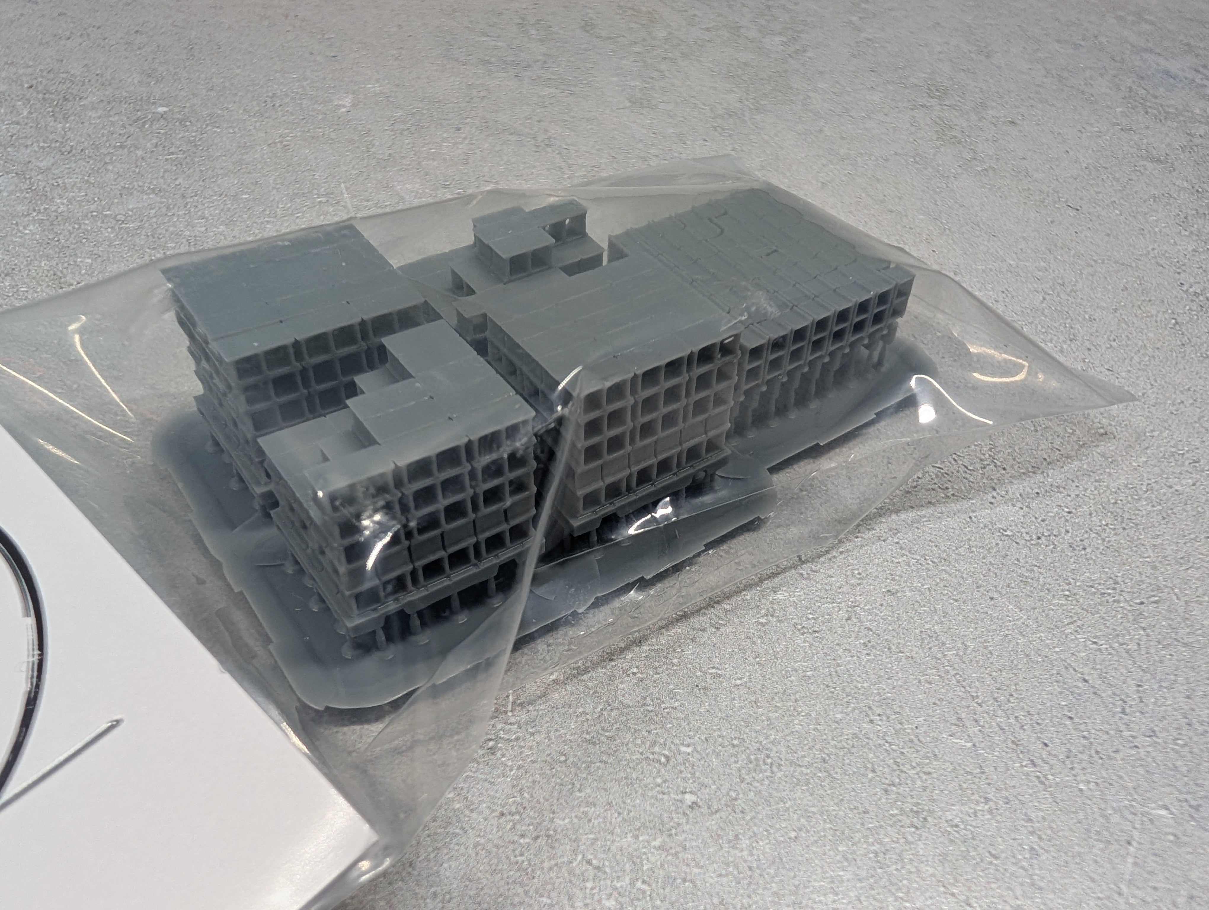 Whistle Stop Models HO2211 HO Scale Concrete Block Set, Resin 3D Printed, Highly Detailed