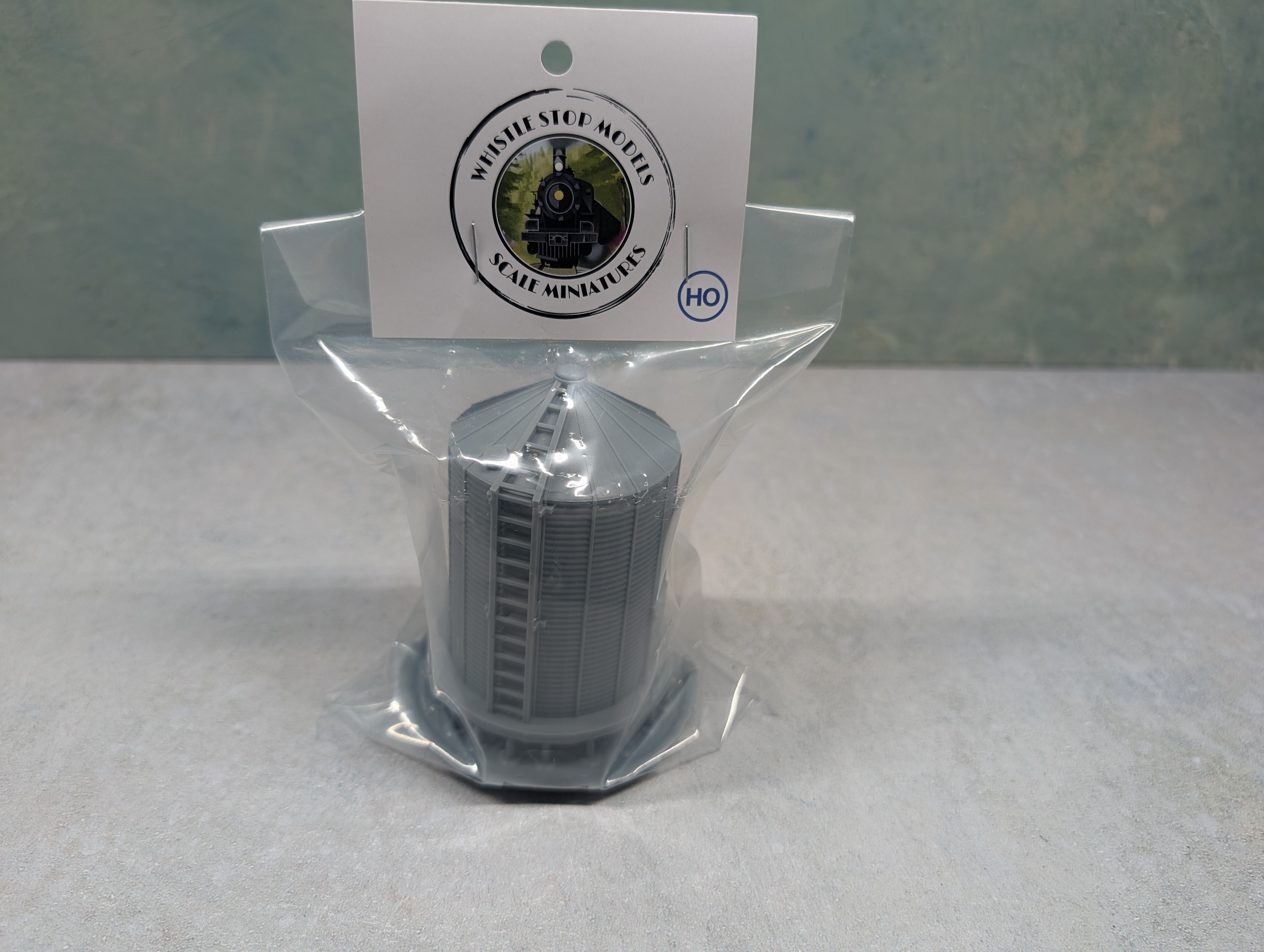 Whistle Stop Models HO8003 HO Scale 15000 Bushel Grain Bin, Resin 3D Printed, Highly Detailed