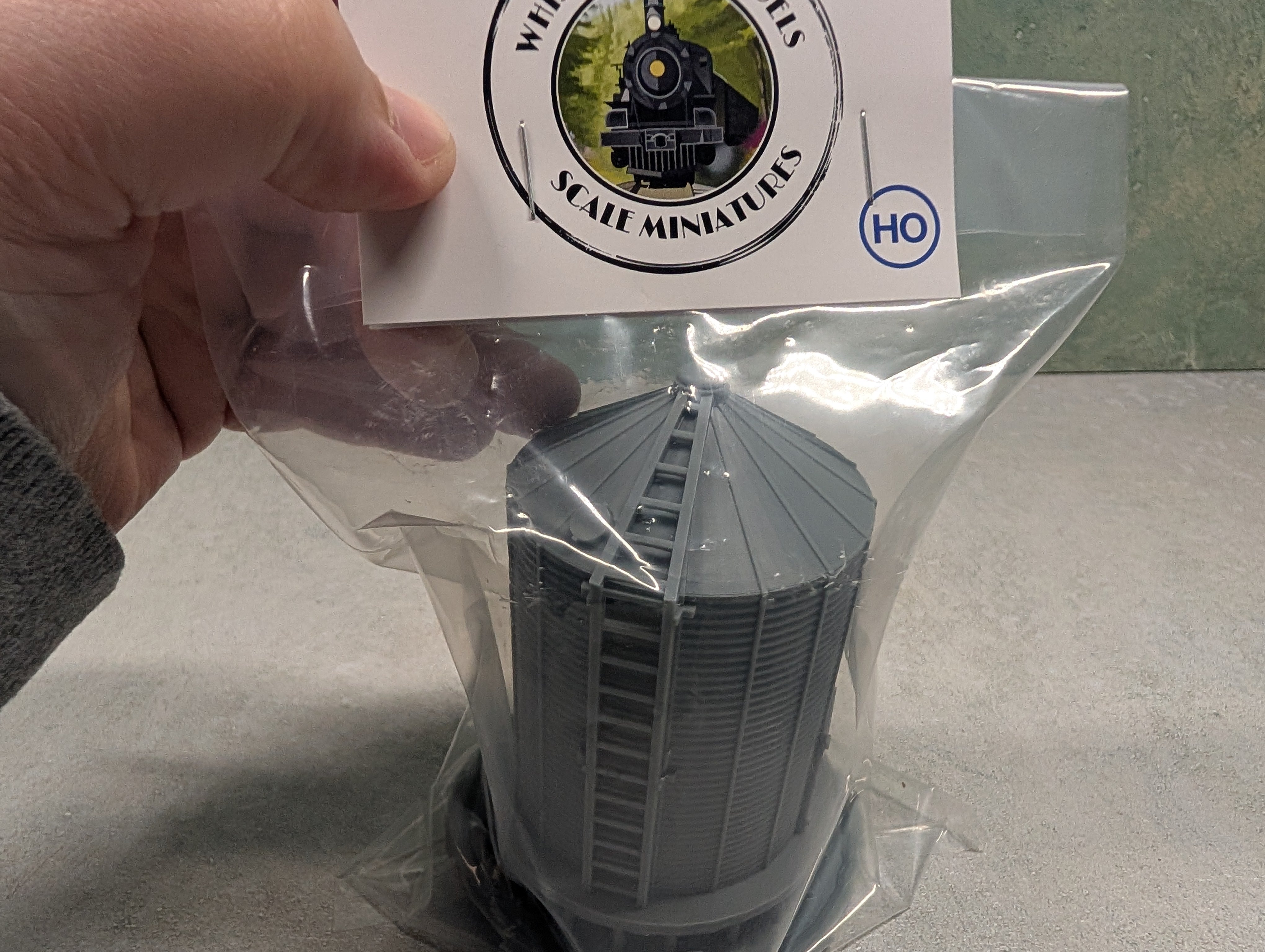 Whistle Stop Models HO8003 HO Scale 15000 Bushel Grain Bin, Resin 3D Printed, Highly Detailed