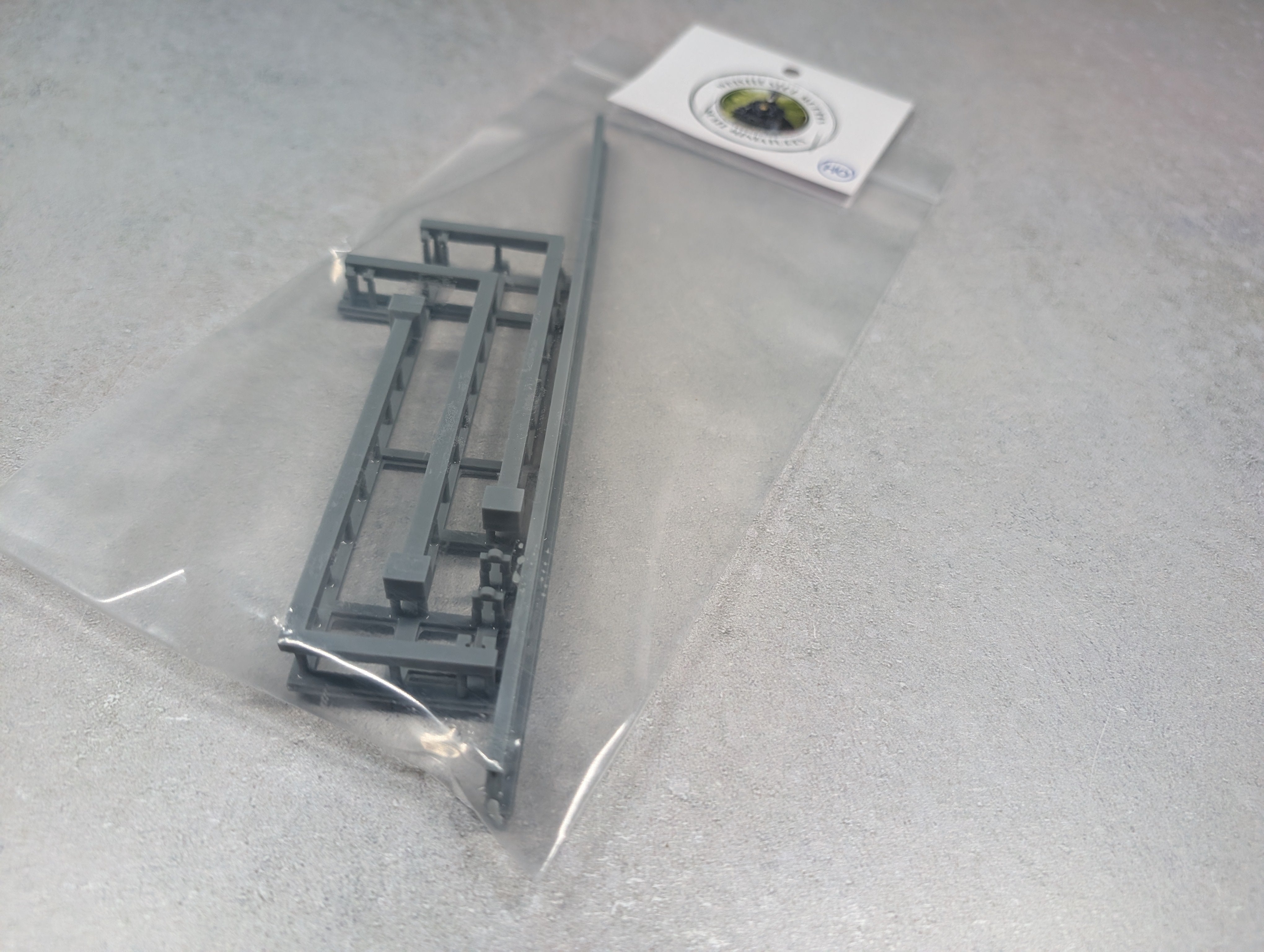 Whistle Stop Models HO7002 HO Scale Single Track Safety Tie-Off, Resin 3D Printed, Highly Detailed