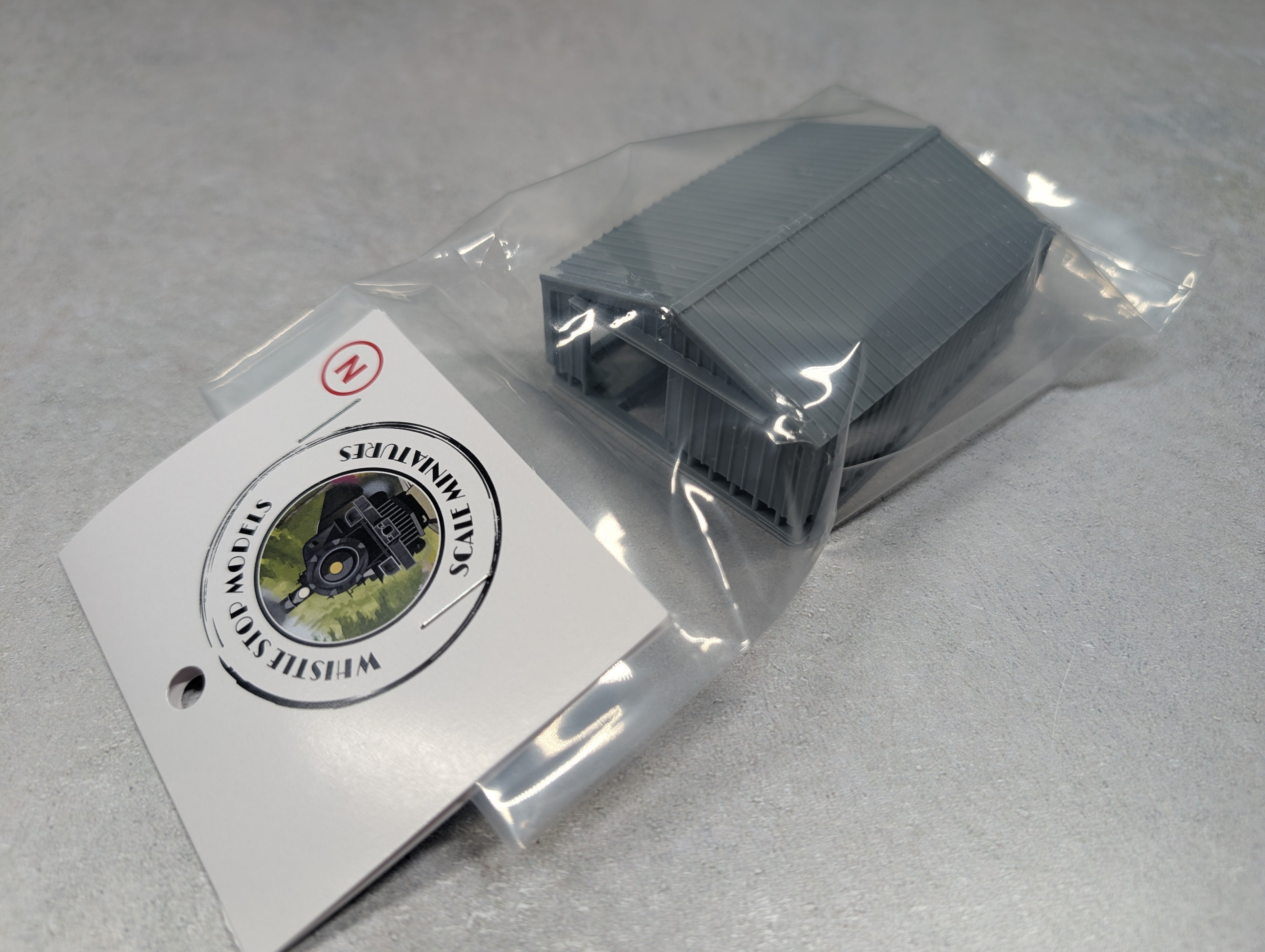 Whistle Stop Models N8005 N Scale Small Pole Barn, Resin 3D Printed, Highly Detailed