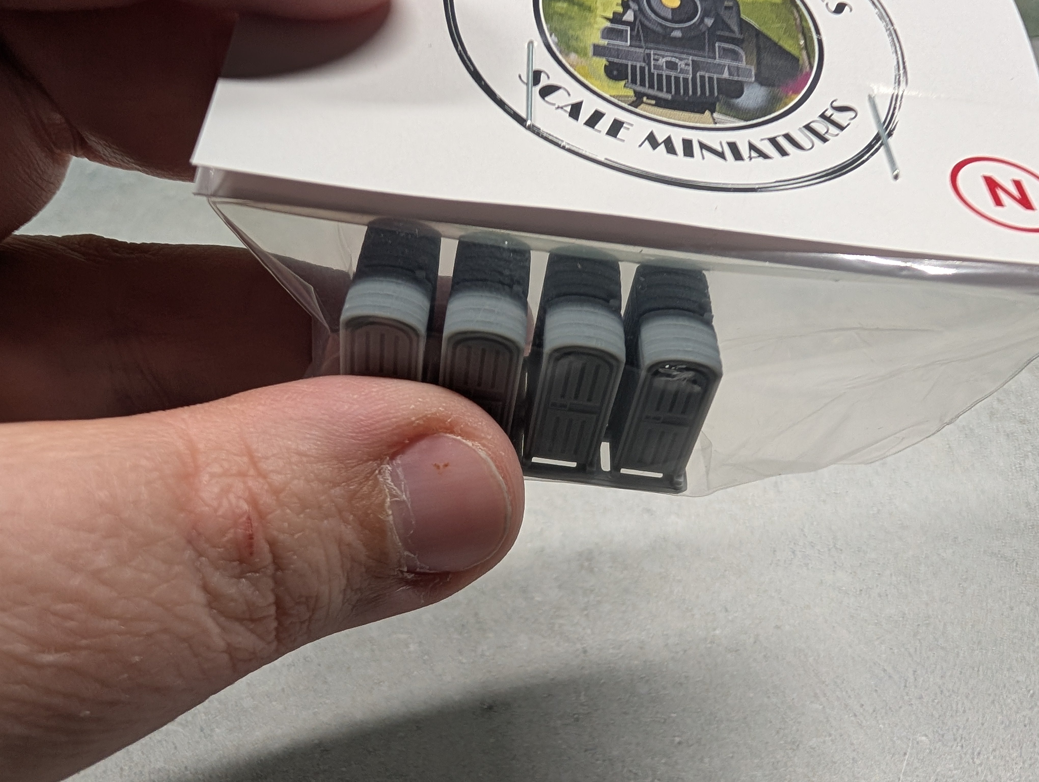 Whistle Stop Models N1005 N Scale Porta Pottys, Resin 3D Printed, Highly Detailed (8 pcs)