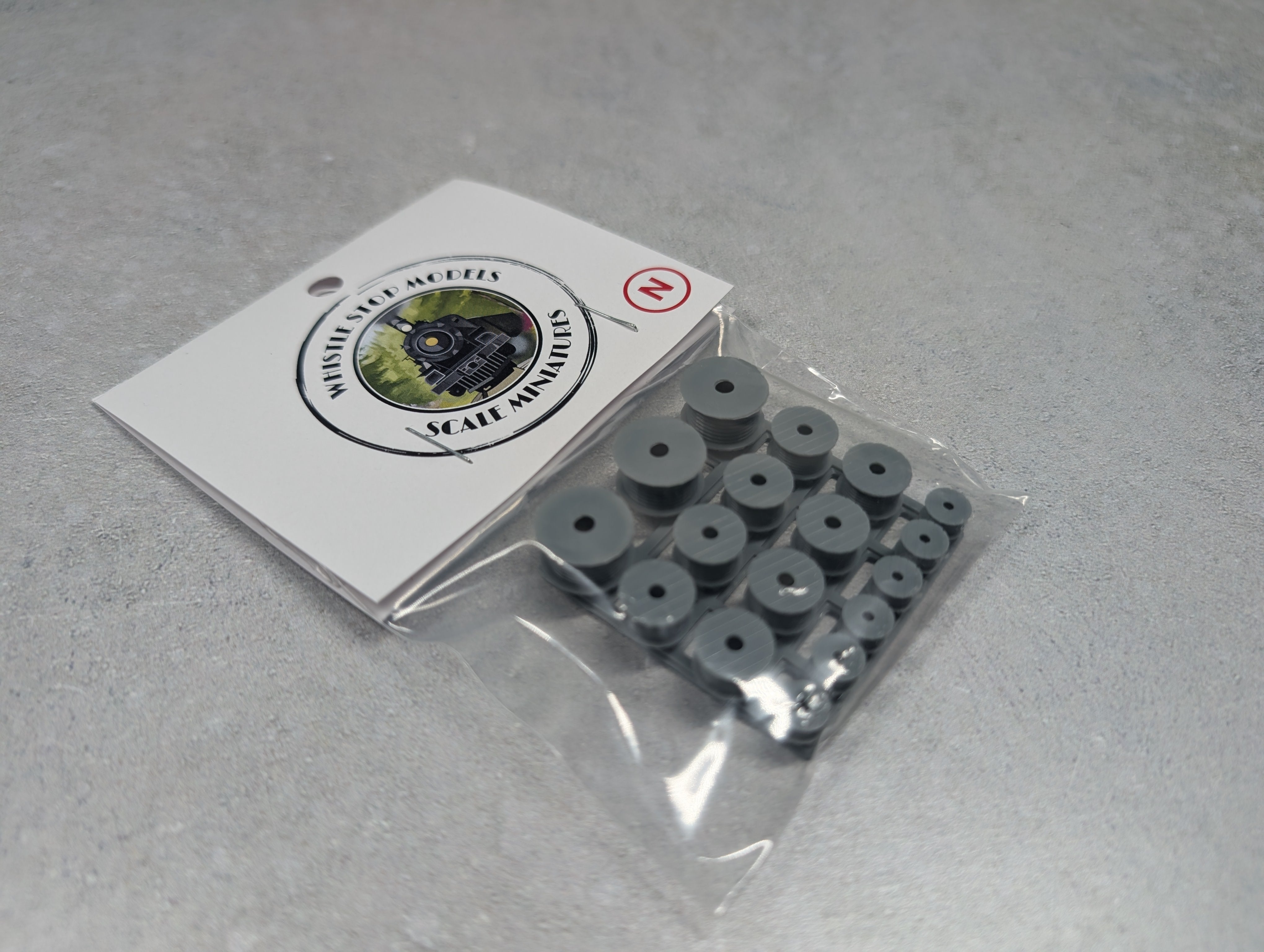 Whistle Stop Models N9011 N Scale Small Cable Spools, Resin 3D Printed, Highly Detailed (17 pcs)