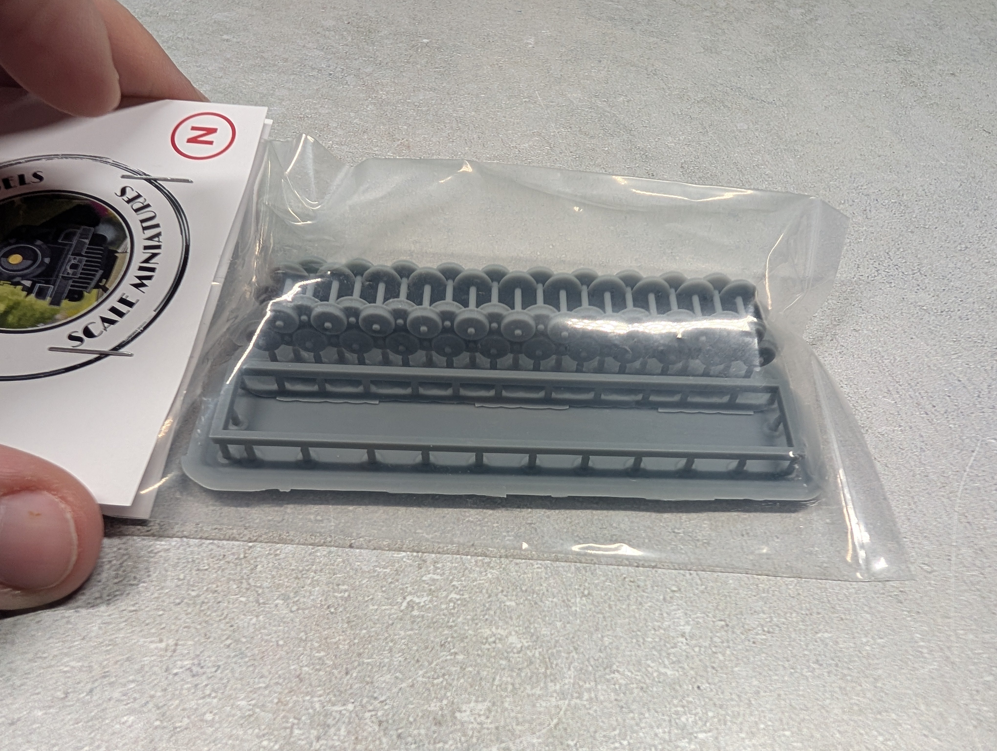 Whistle Stop Models N9009 N Scale Wheel Set Flat Car Load, Resin 3D Printed, Highly Detailed