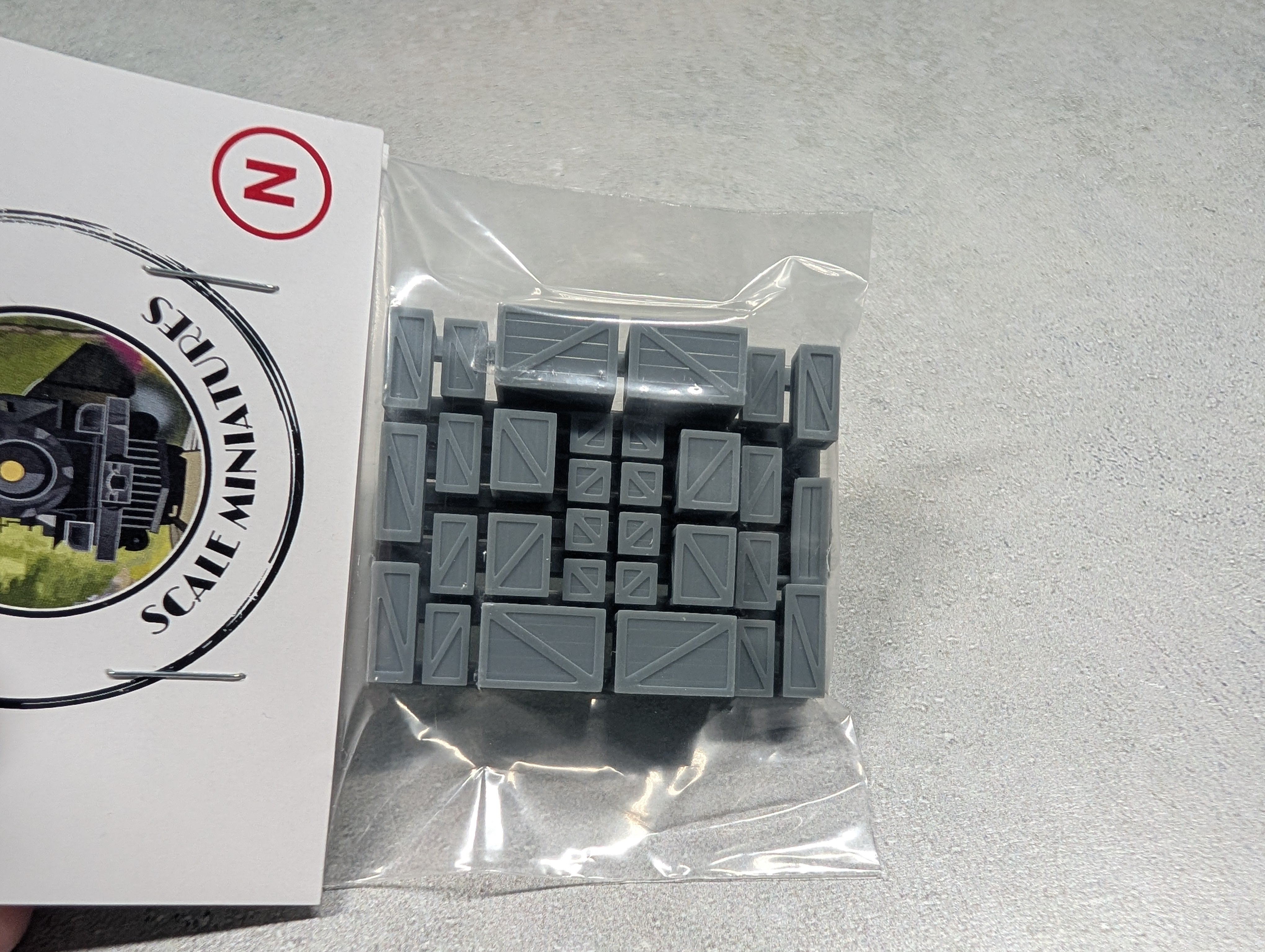 Whistle Stop Models N1026 N Scale Crates, Resin 3D Printed, Highly Detailed (30 pcs)
