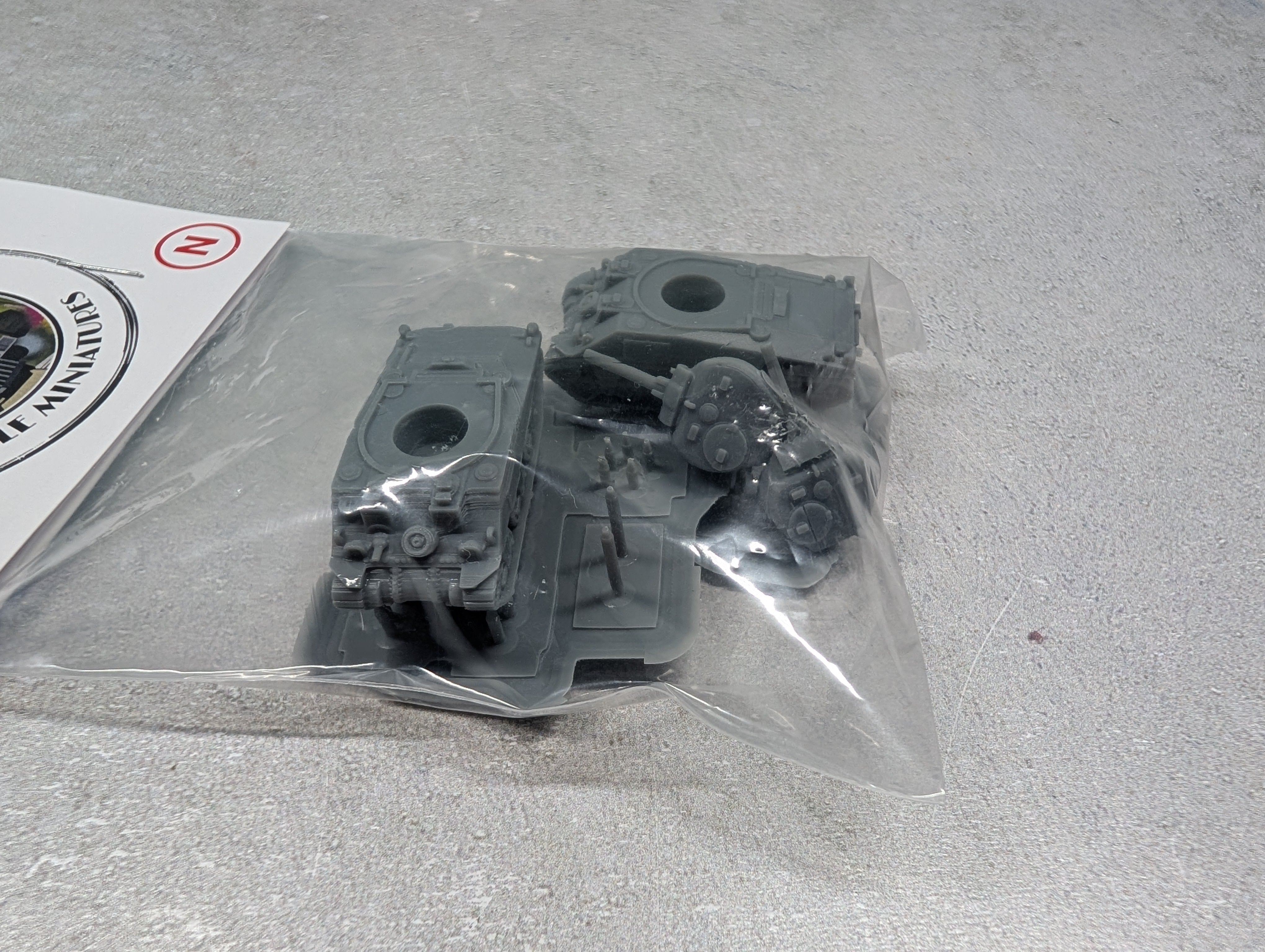 Whistle Stop Models N4003 N Scale Set of Sherman Tanks, Resin 3D Printed, Highly Detailed