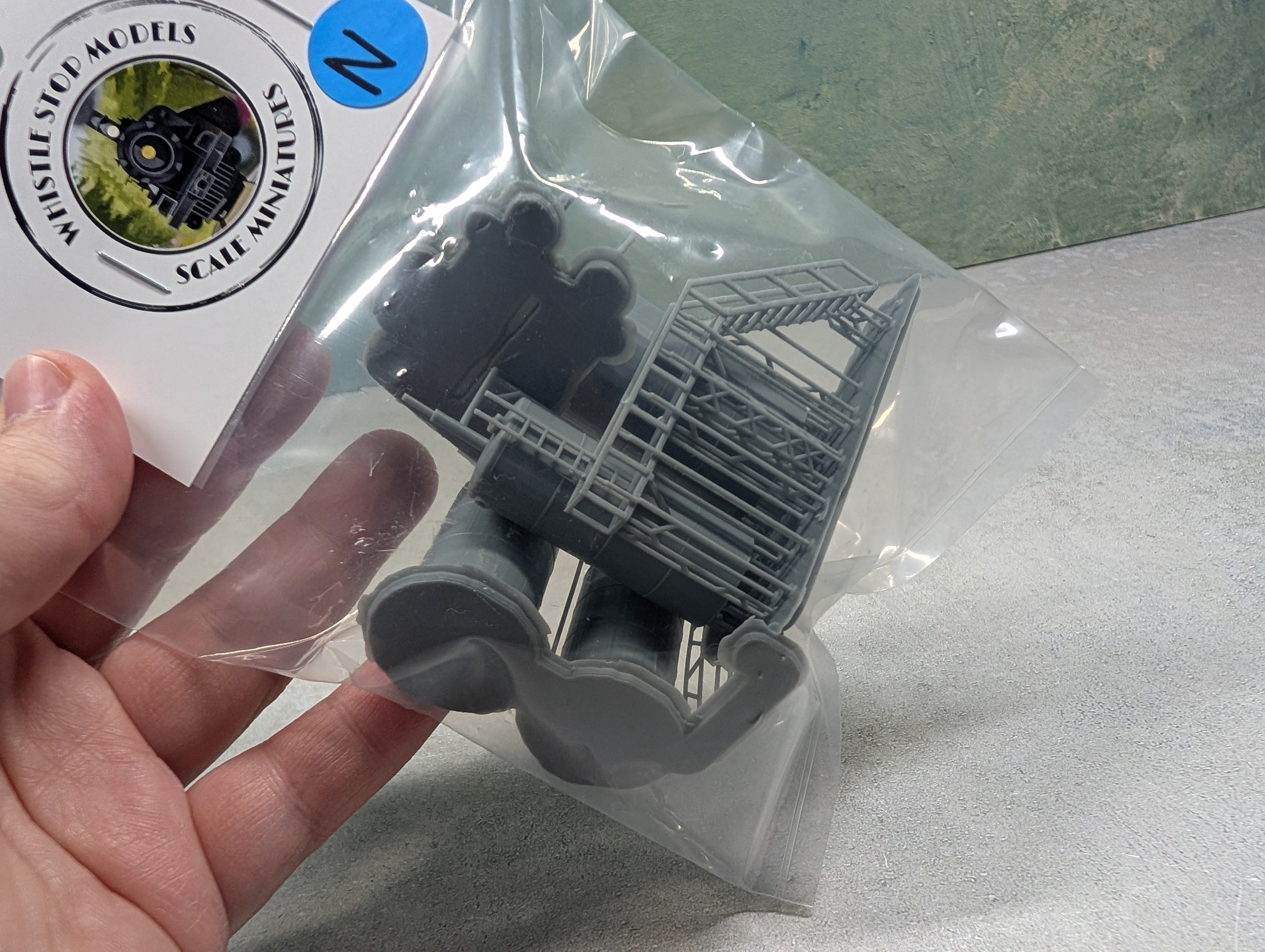 Whistle Stop Models N7004 N Scale Small Oil Field Scene, Resin 3D Printed, Highly Detailed