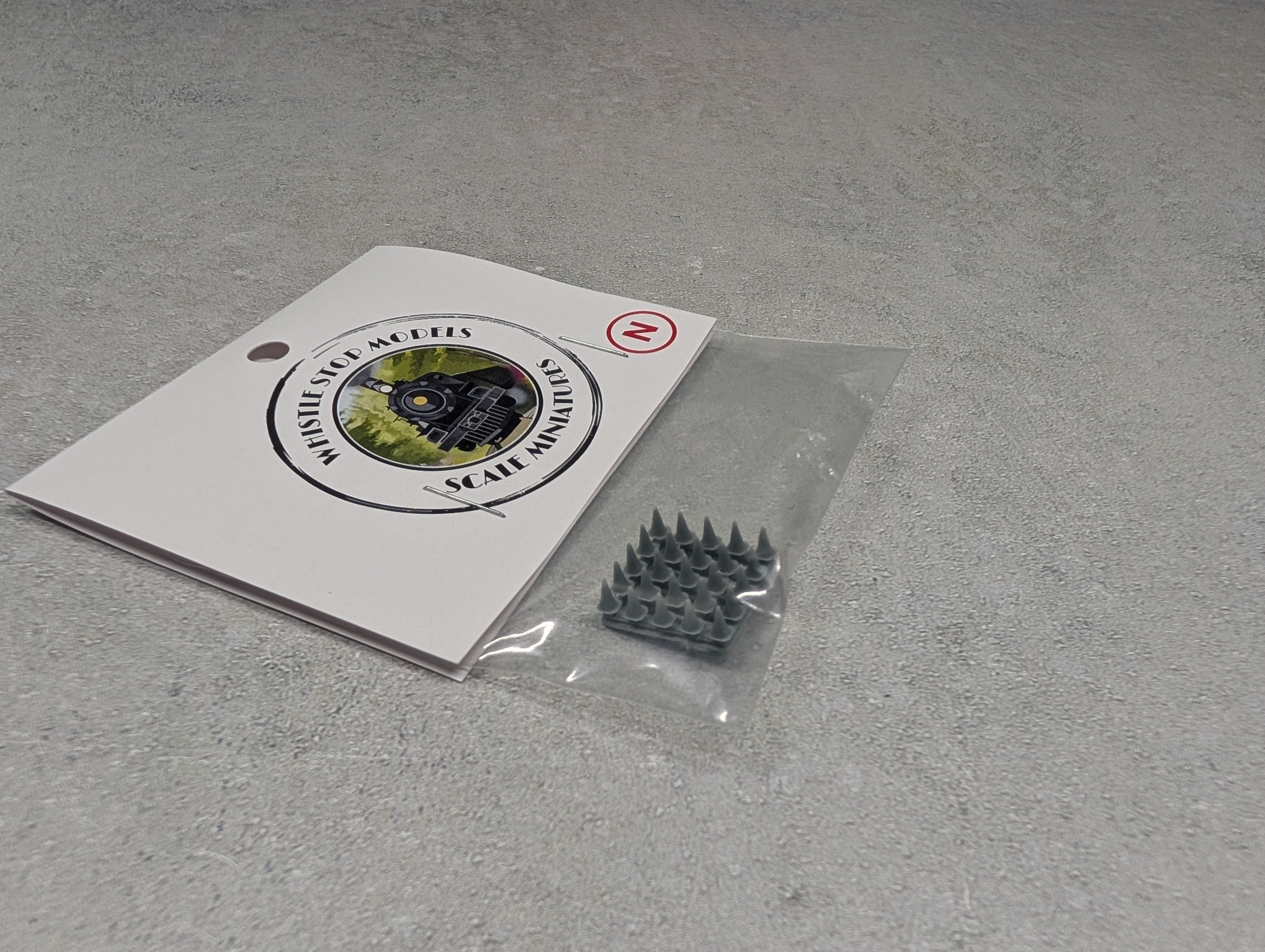 Whistle Stop Models N2209 N Scale 25 Road Cones, Resin 3D Printed, Highly Detailed