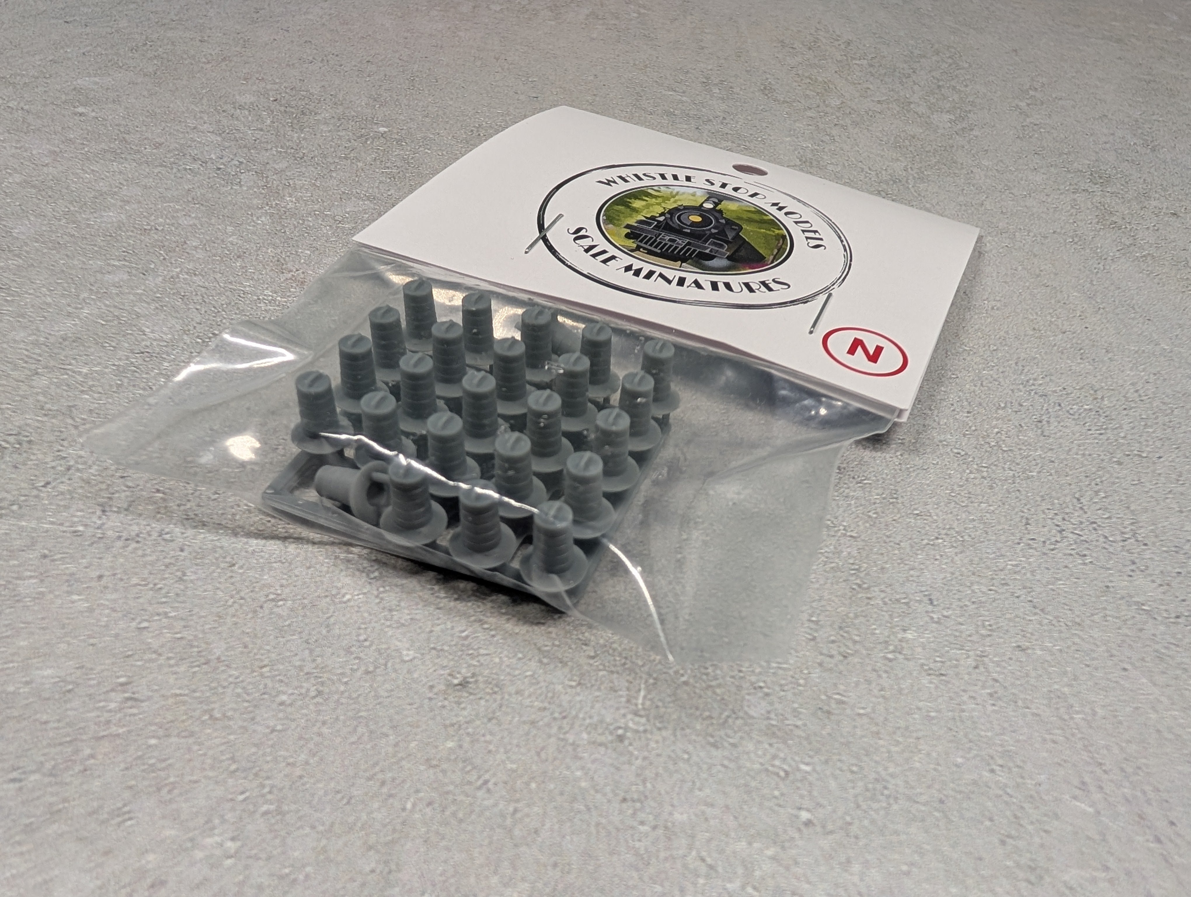 Whistle Stop Models N2210 N Scale Road Construction Barrels, Resin 3D Printed, Highly Detailed (25 pcs)