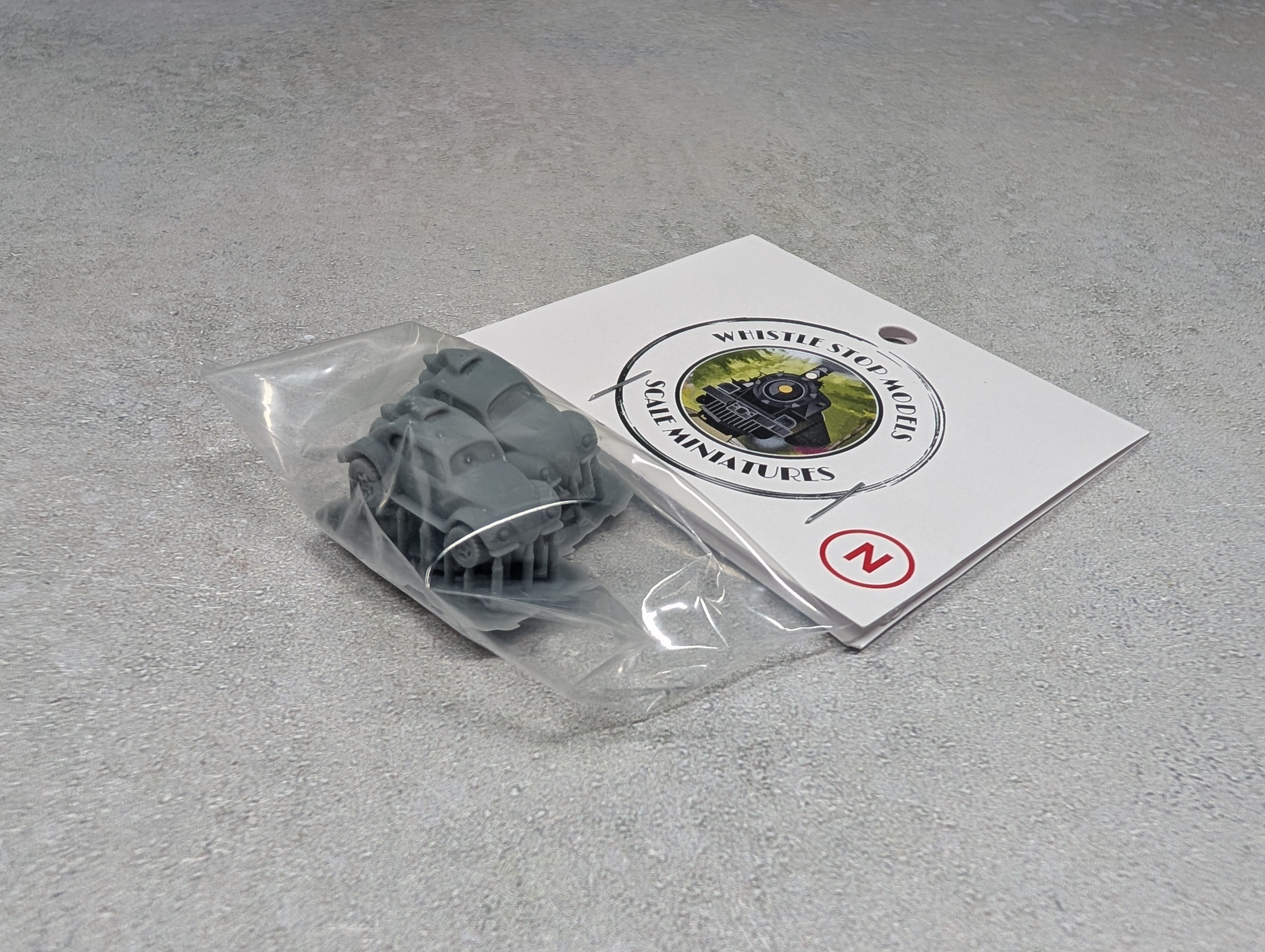 Whistle Stop Models N3012 N Scale Set of 1979 VW Bug Cars, Resin 3D Printed, Highly Detailed (2 pcs)