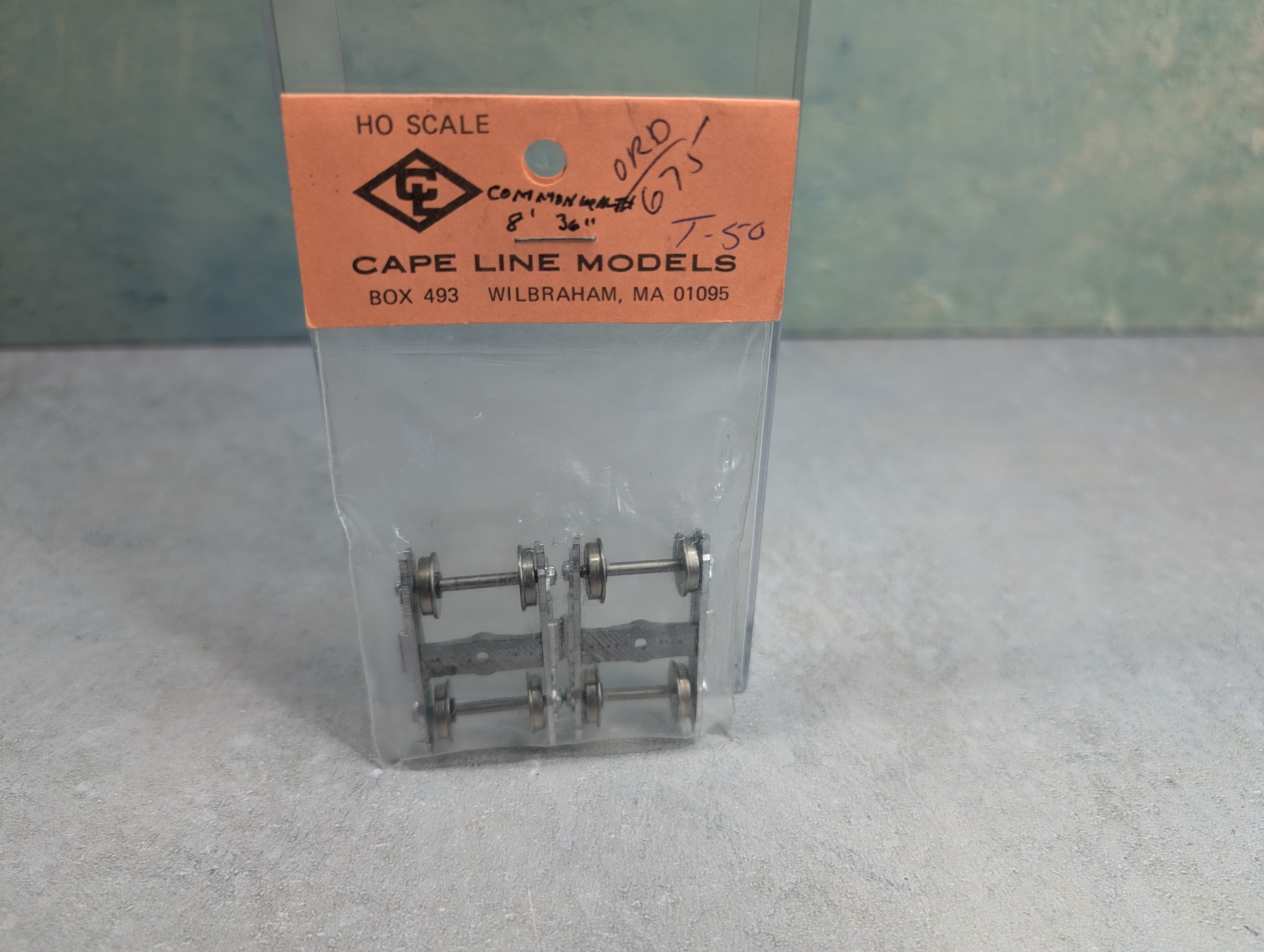 USED Cape Line Models T-50 HO Scale 36" Metal Trucks Commonwealth