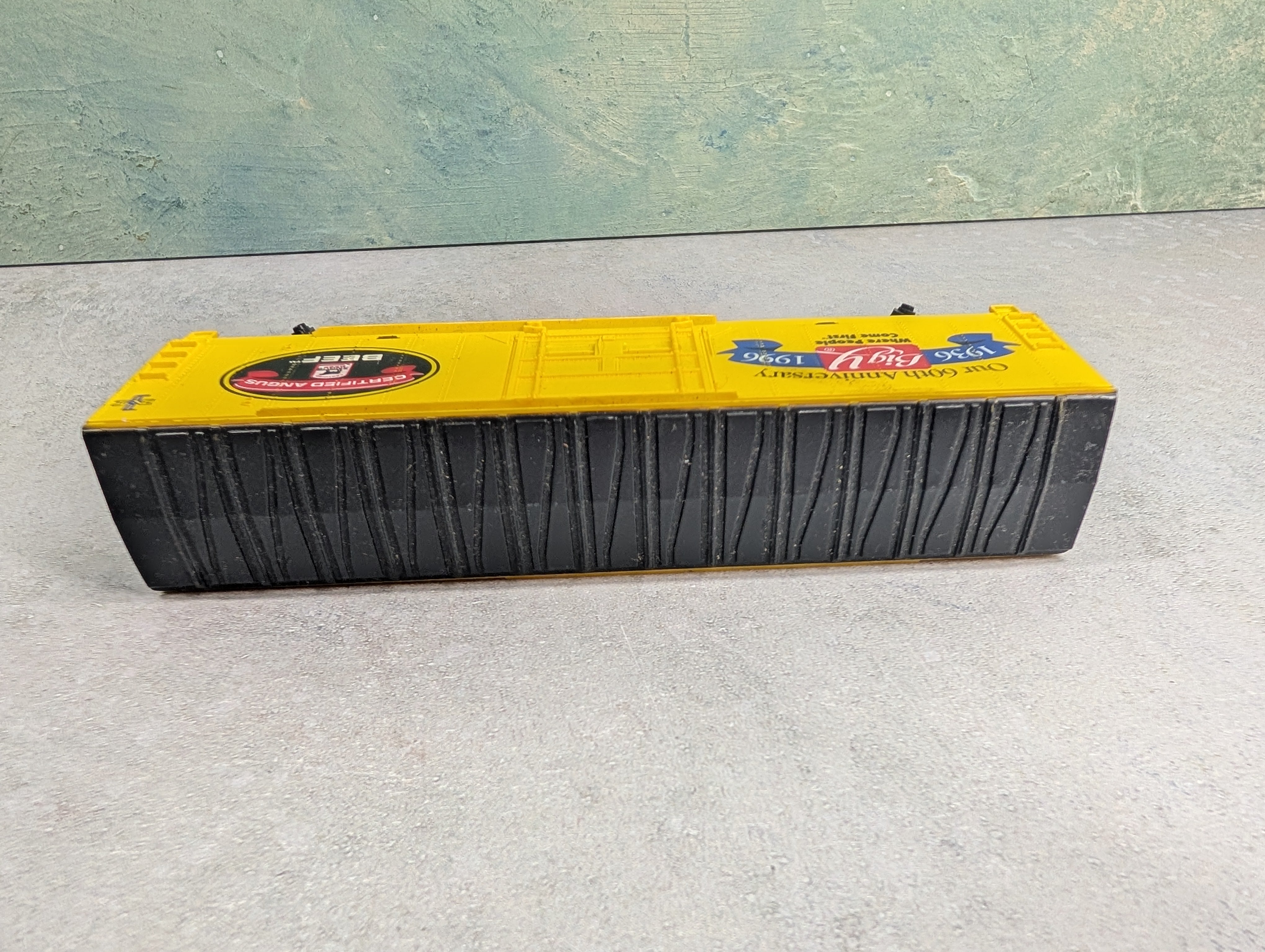 USED HO Scale 50' Billboard Box Car Boston & Maine Big Y Certified Angus Beef, RARE