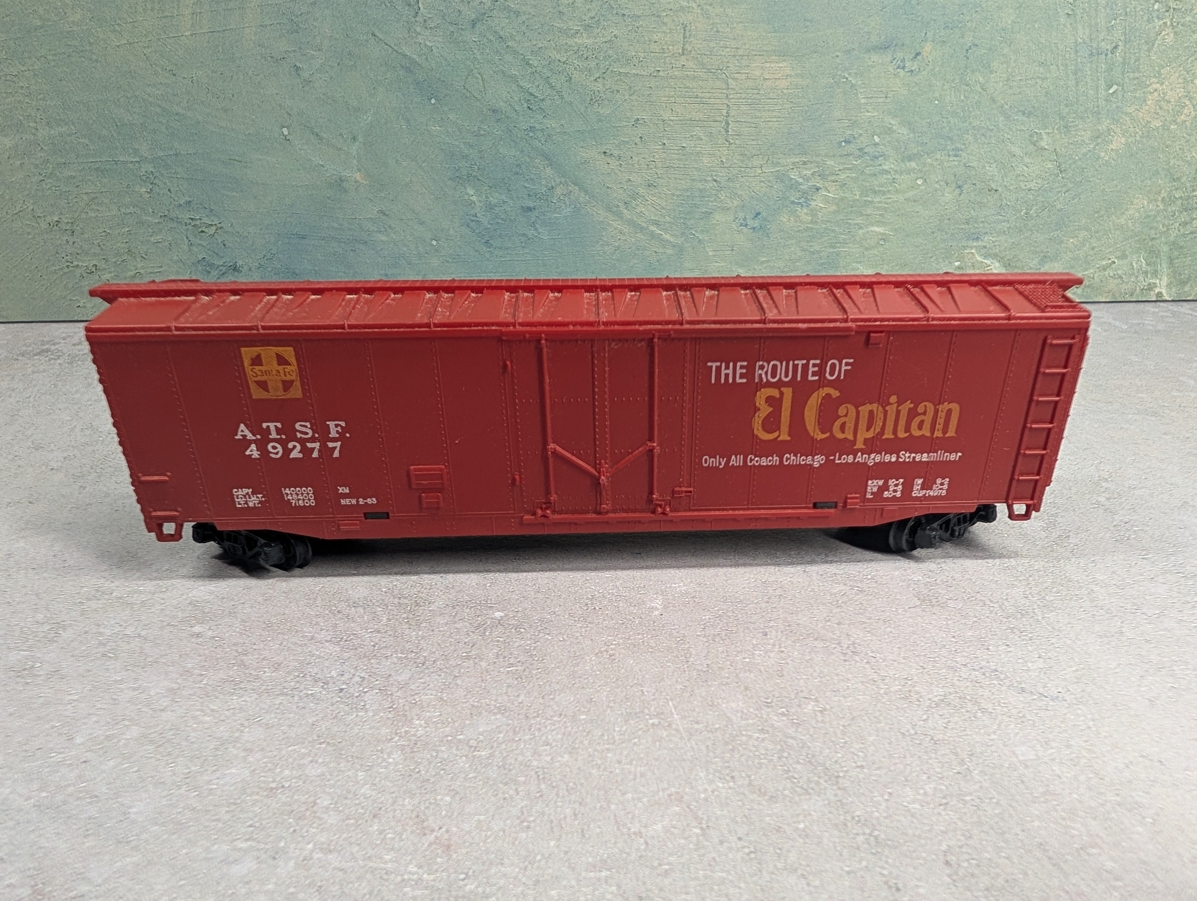USED Tyco HO Scale 50' Box Car Santa Fe ATSF #49277