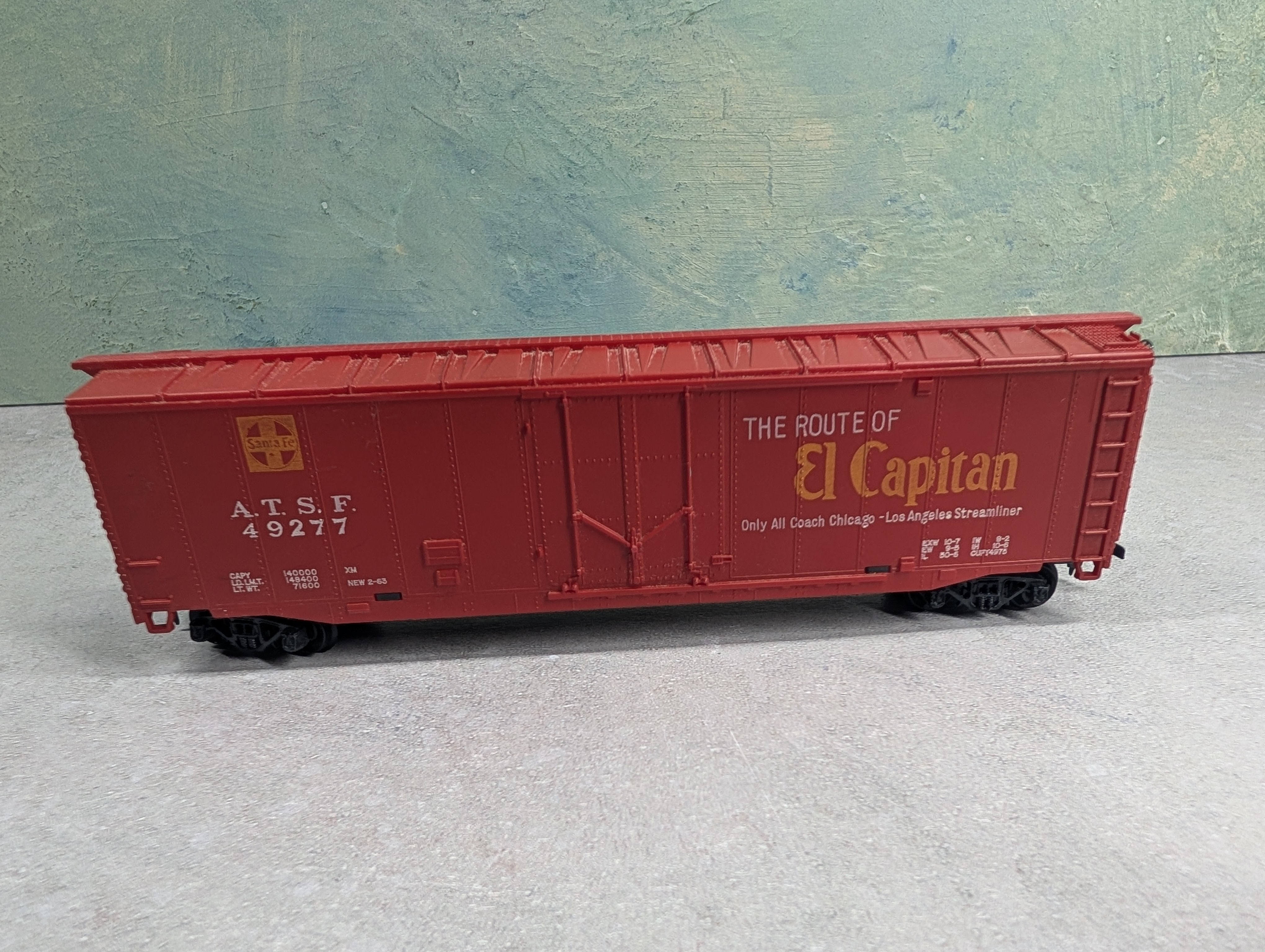 USED Tyco HO Scale 50' Box Car Santa Fe ATSF #49277