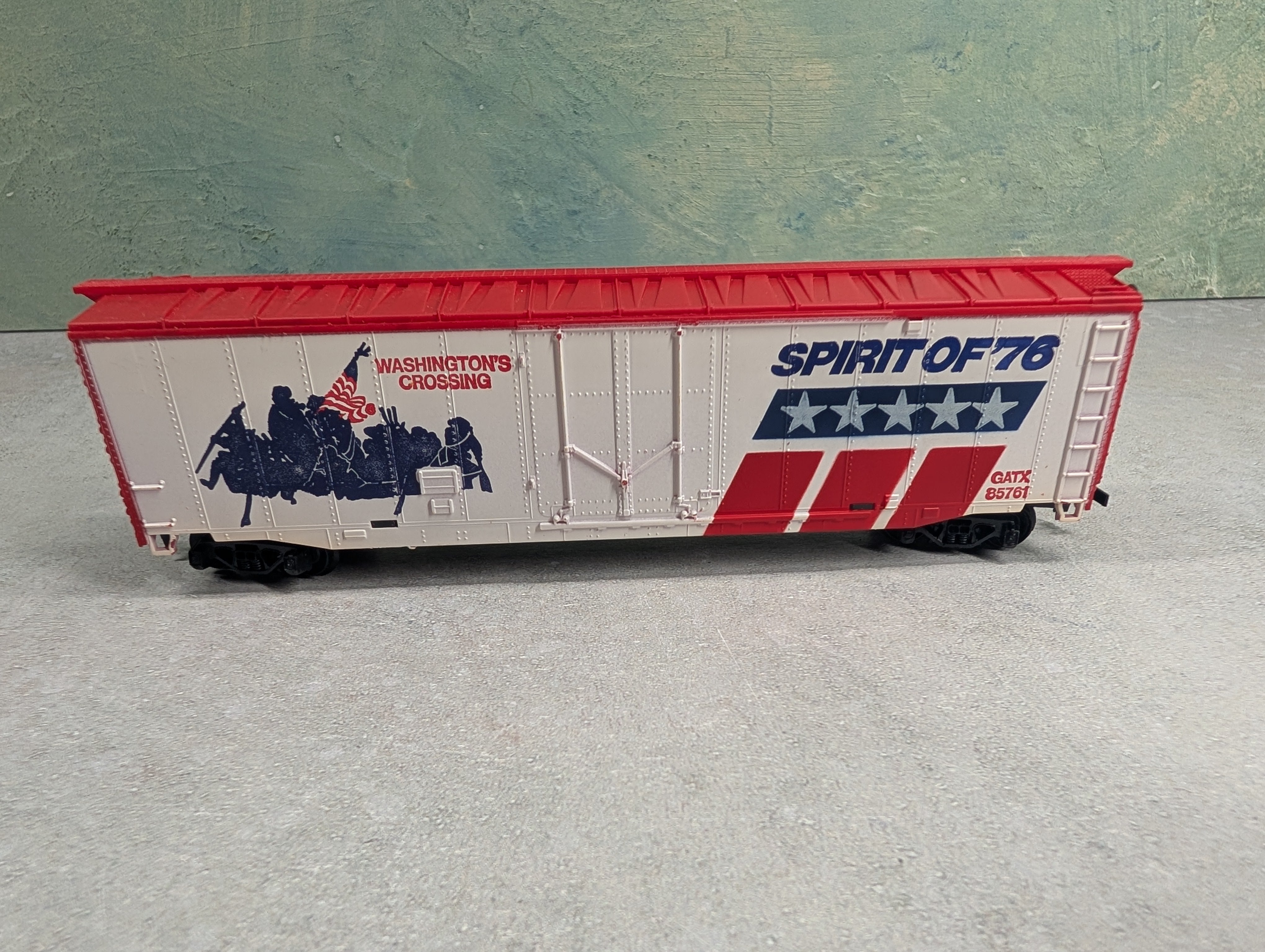 USED Tyco HO Scale 50' Box Car Spirit of '76 GATX #85761 Washington's Crossing
