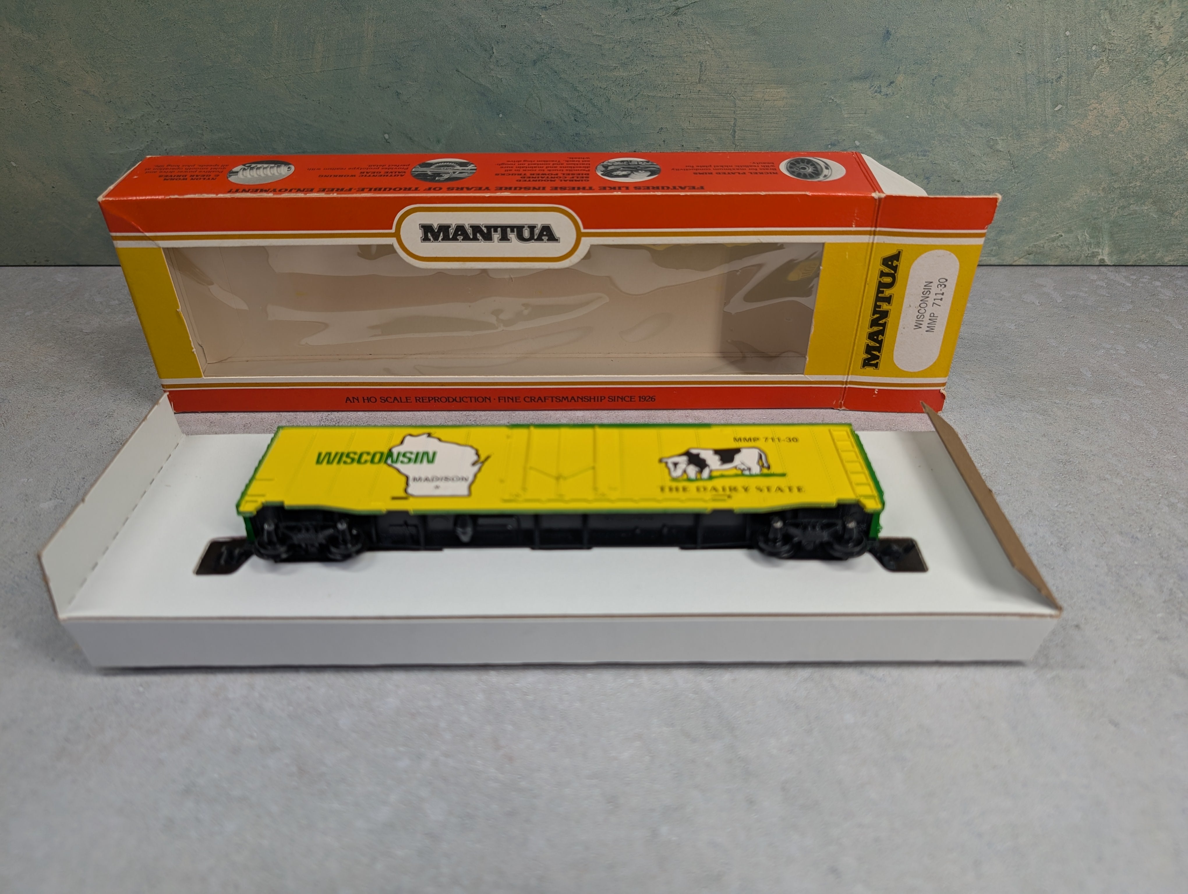 USED Mantua #711-30 HO Scale State Box Car Wisconsin The Dairy State