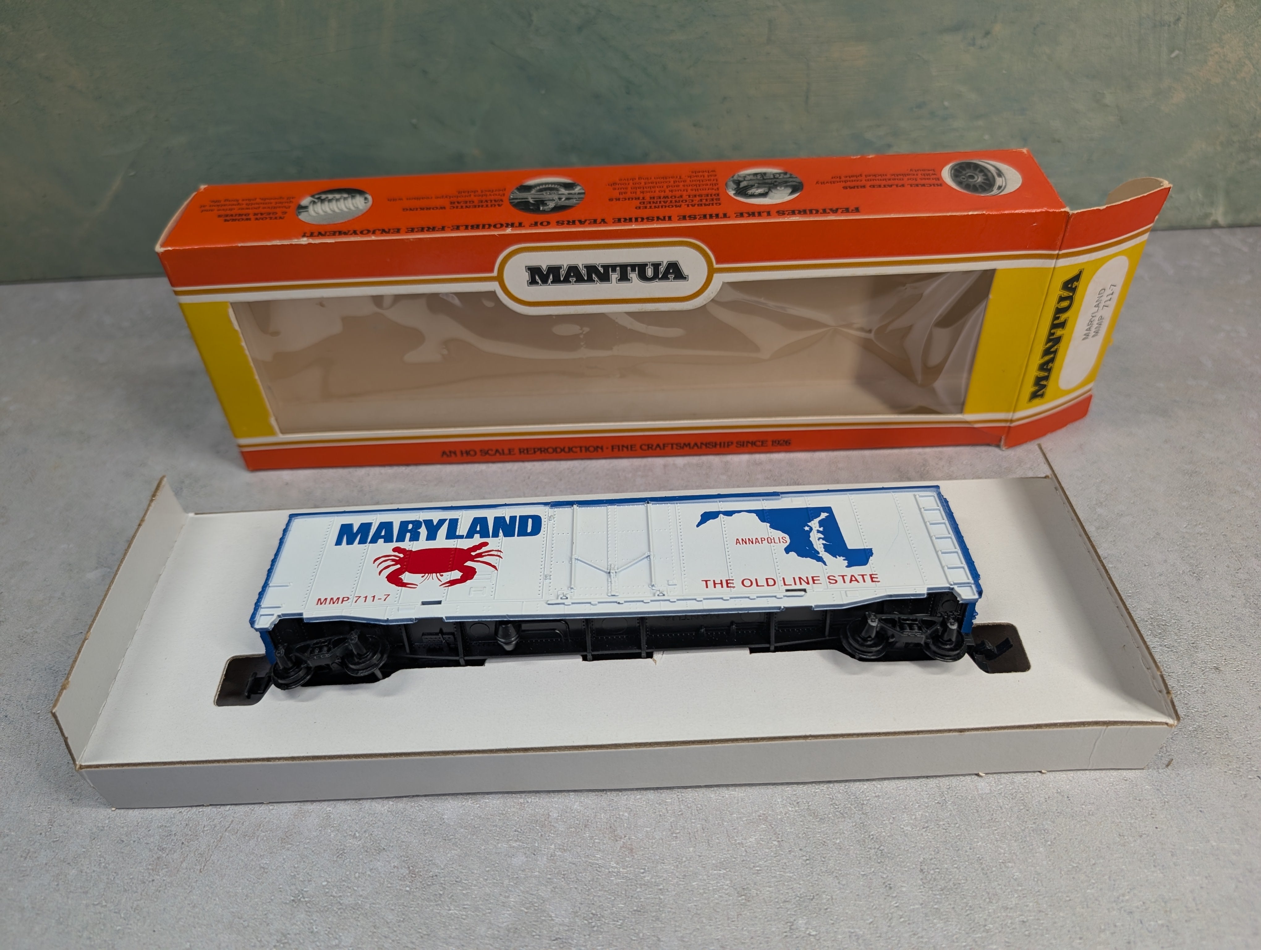 USED Mantua #711-7 HO Scale State Box Car Maryland The Old Line State