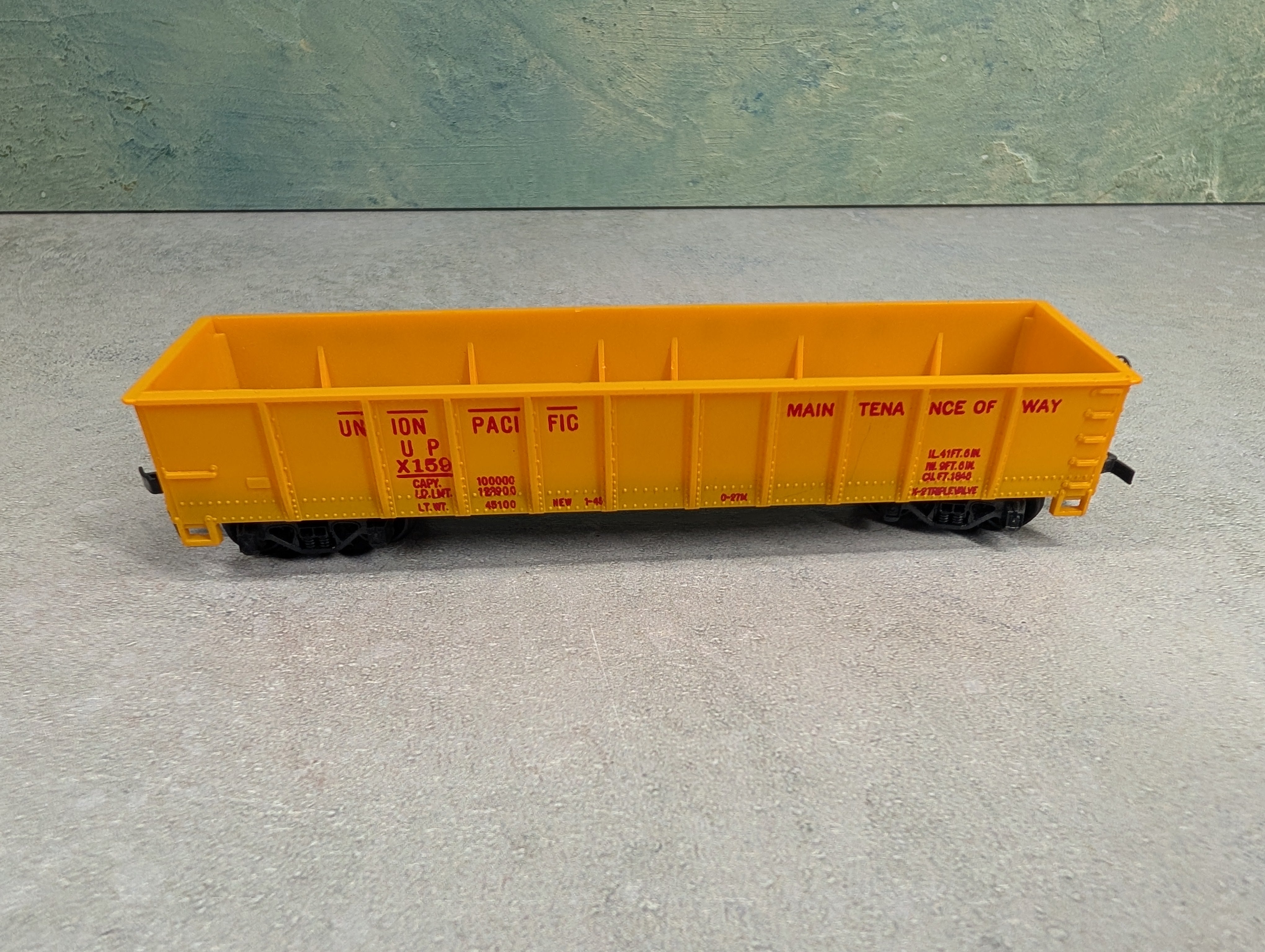 USED Tyco HO Scale 40' Gondola Union Pacific UP #X159 MOW