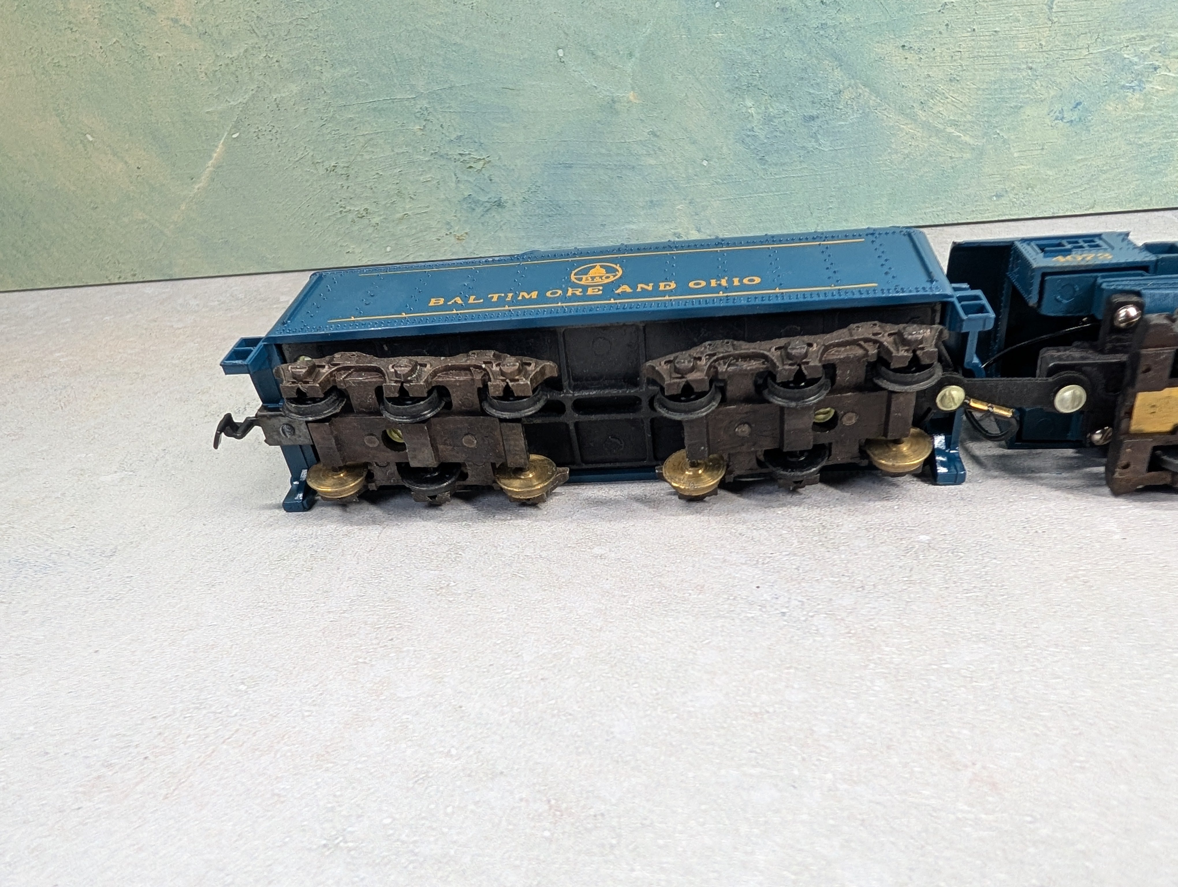 USED Tyco HO Scale Pacific Steam Locomotive Baltimore and Ohio #4073 Parts/Repairs DC