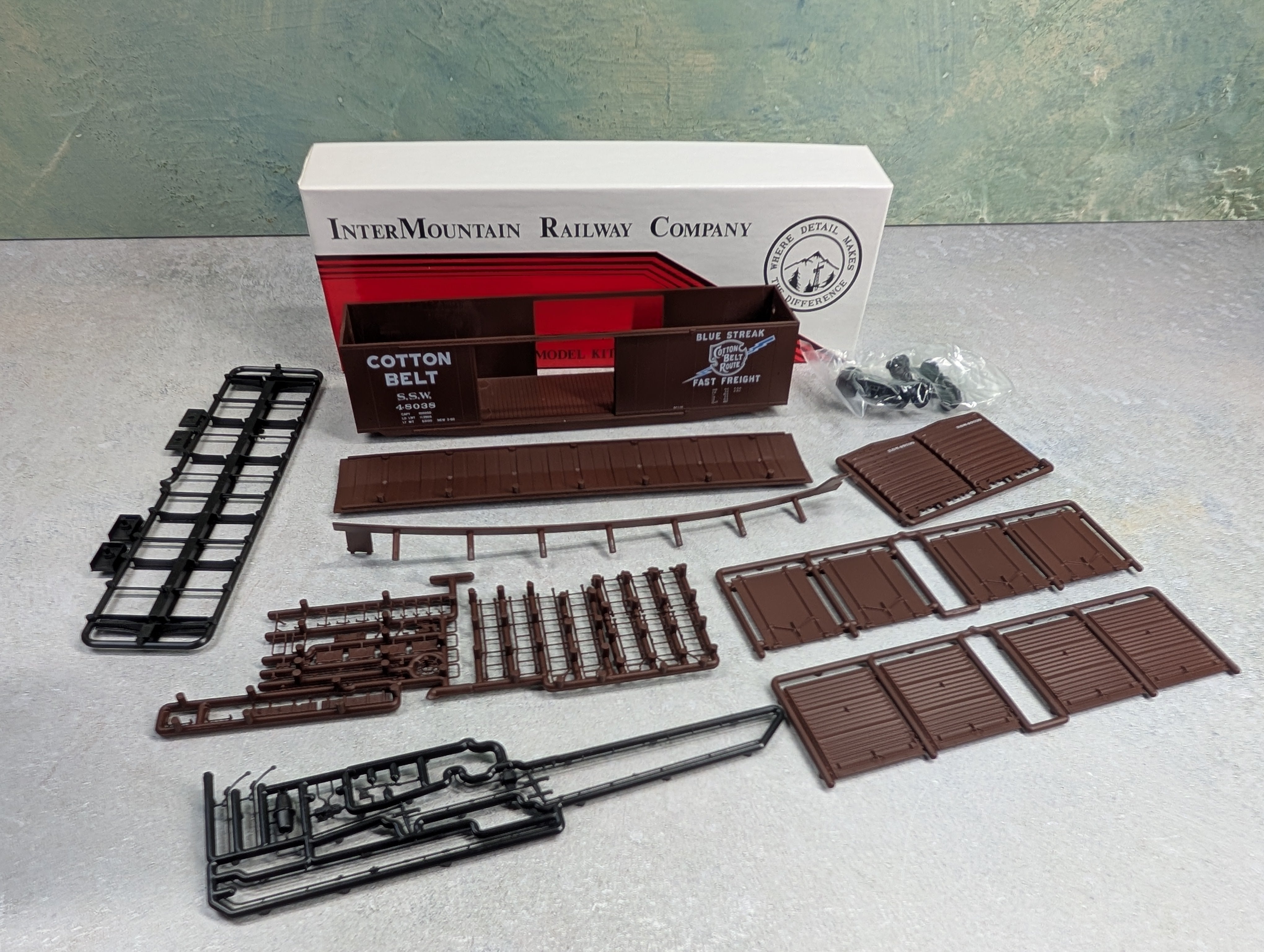 USED Intermountain #40604-06 HO Scale PS-1 50' DD Box Car Cotton Belt SSW #48038 KIT