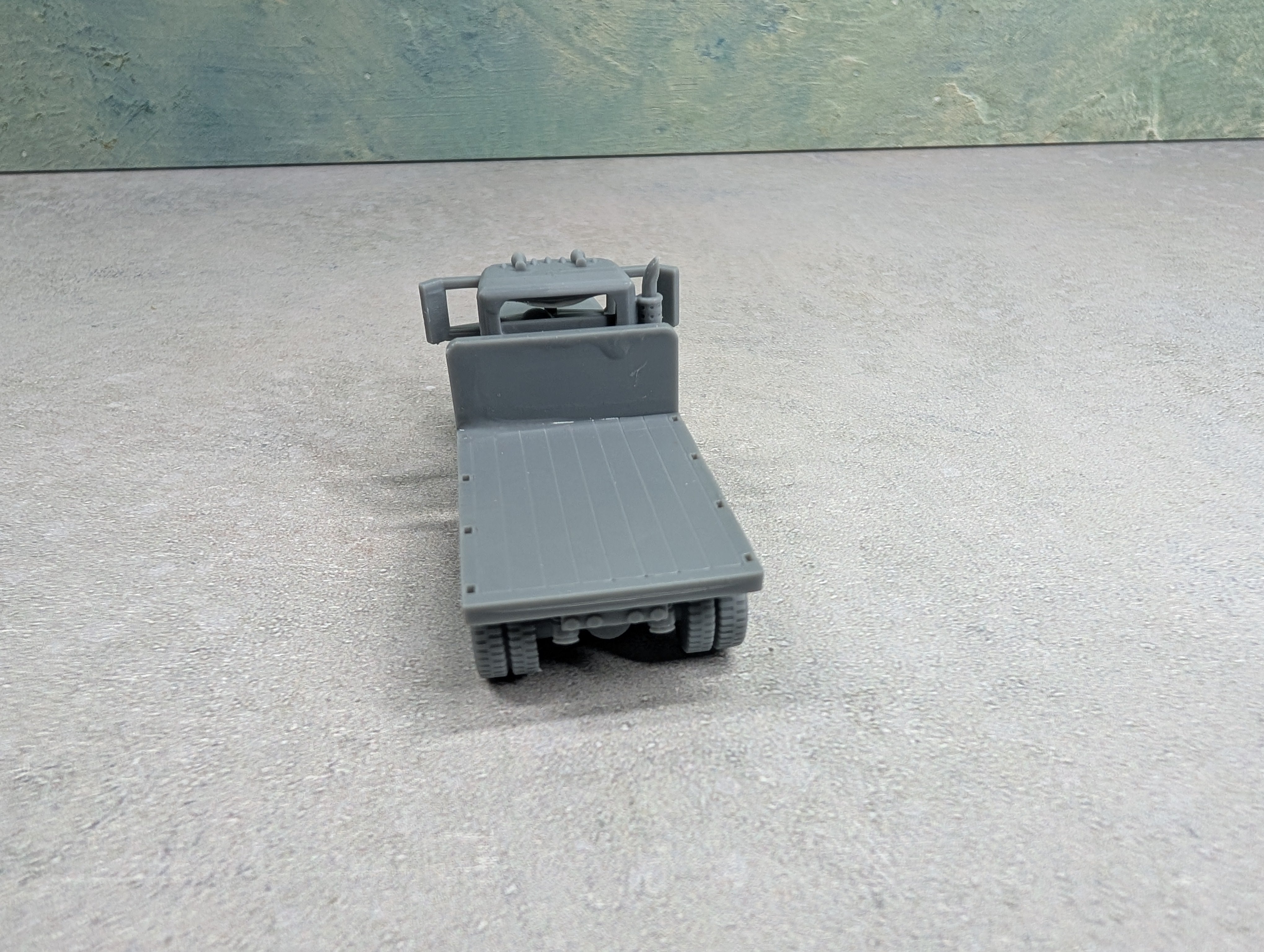 Whistle Stop Models HO3008 HO Scale Flat Bed Truck, Resin 3D Printed, Highly Detailed