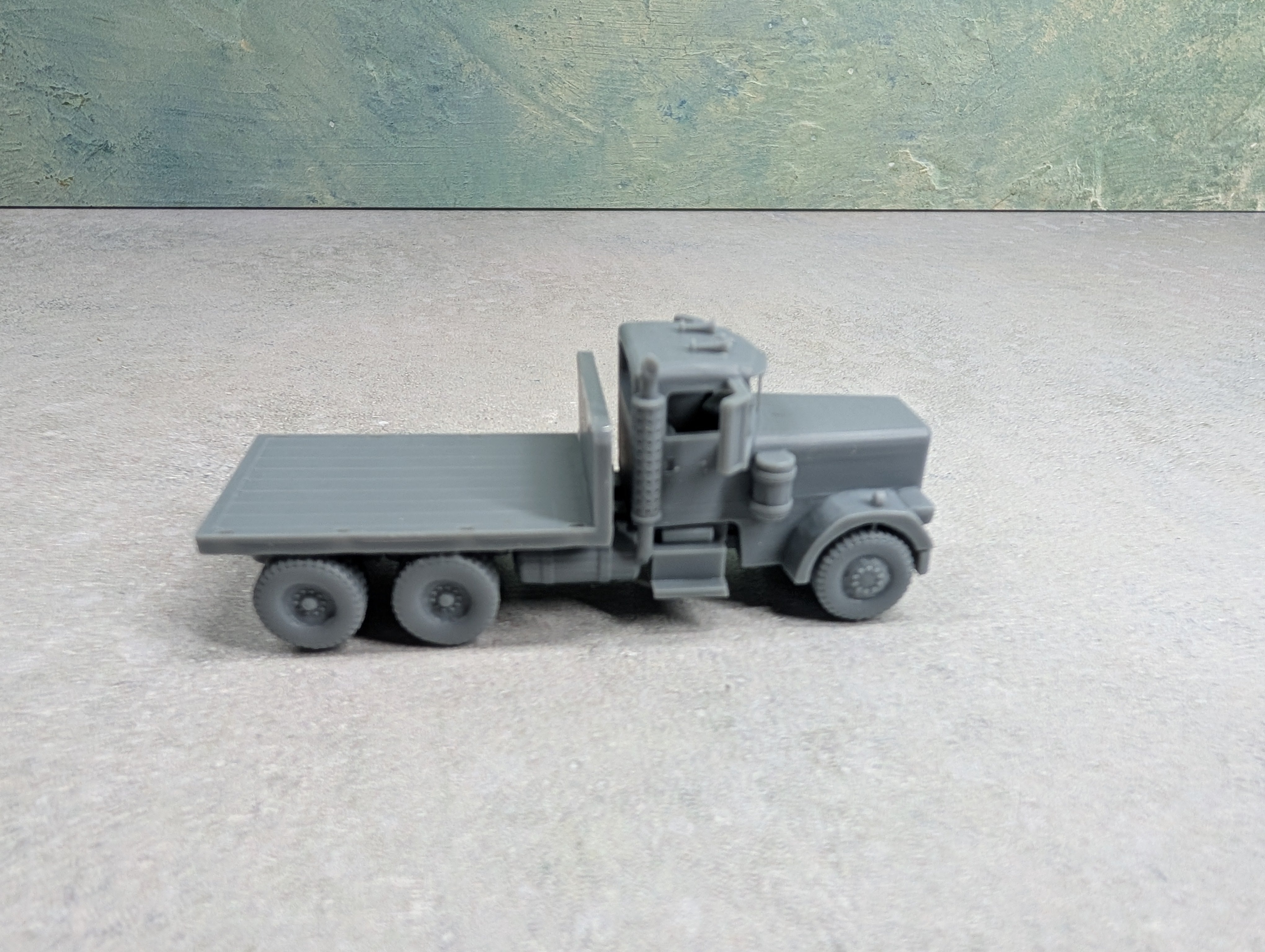 Whistle Stop Models HO3008 HO Scale Flat Bed Truck, Resin 3D Printed, Highly Detailed