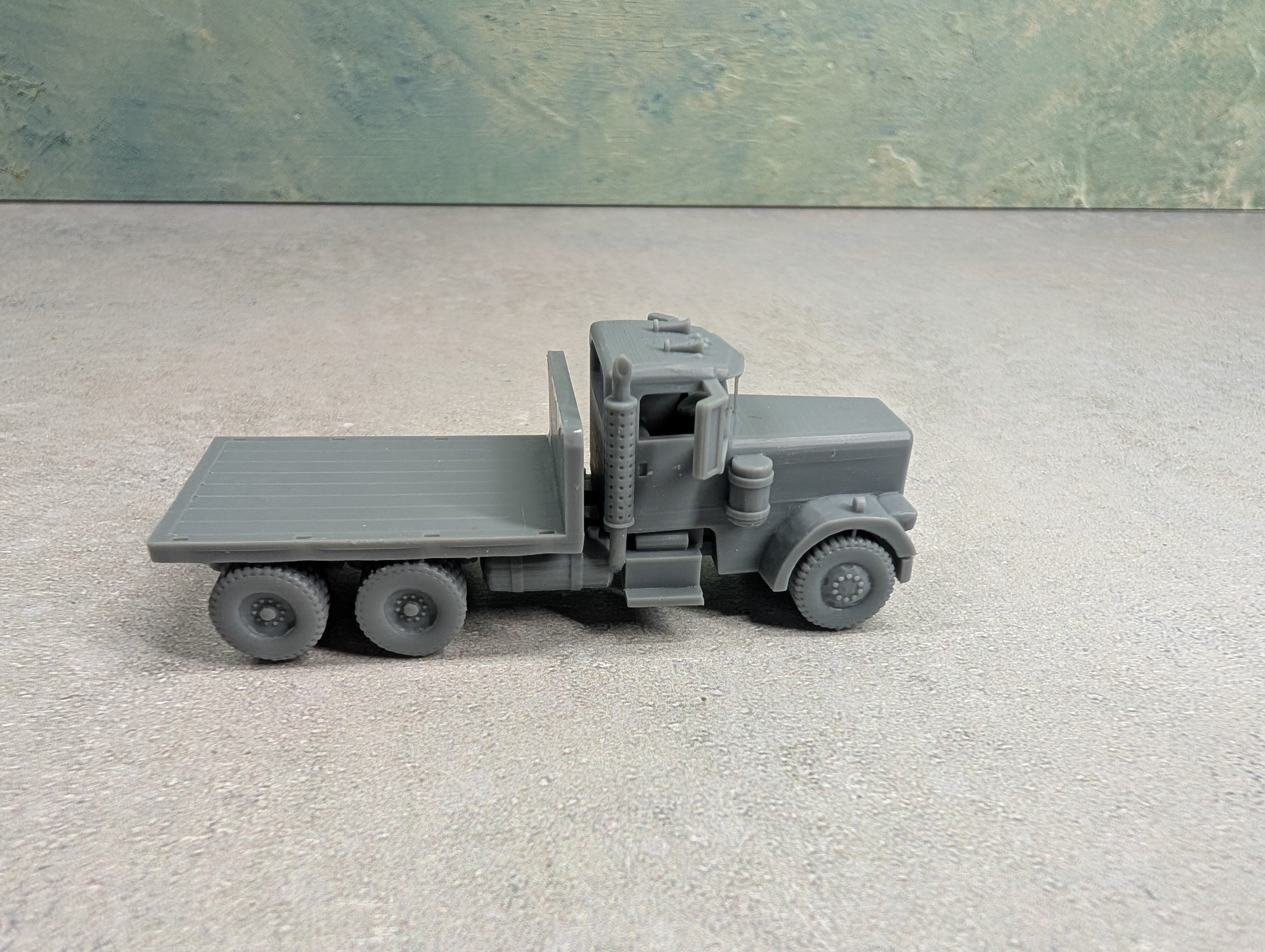 Whistle Stop Models HO3008 HO Scale Flat Bed Truck, Resin 3D Printed, Highly Detailed
