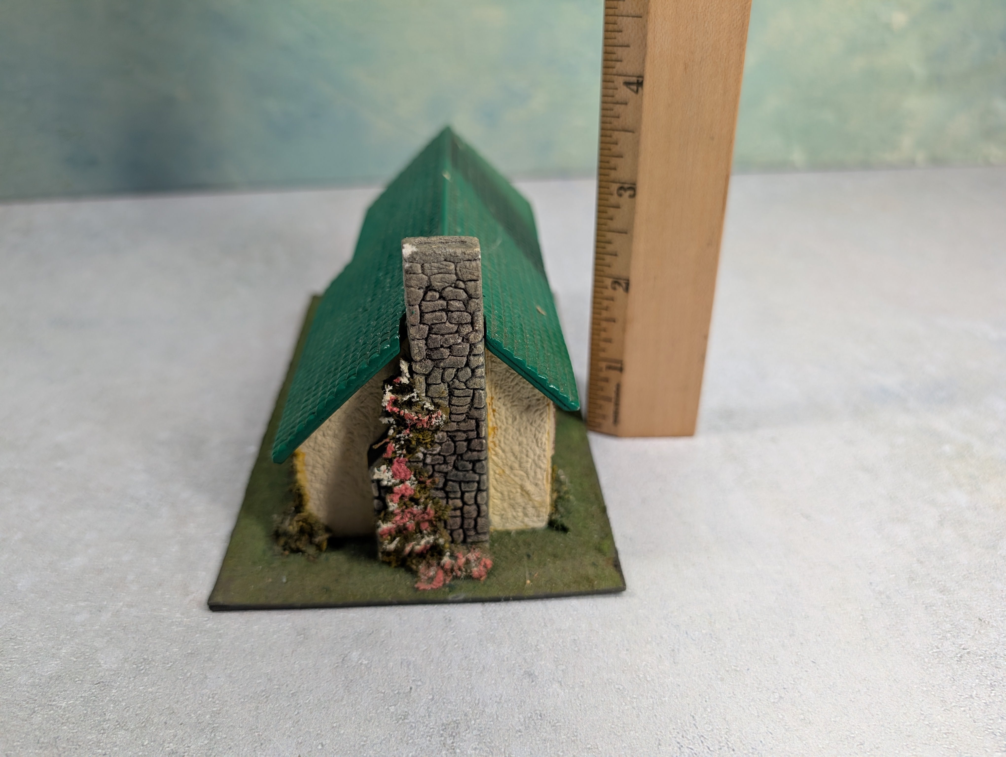 USED HO Scale Cottage with Stone Chimney