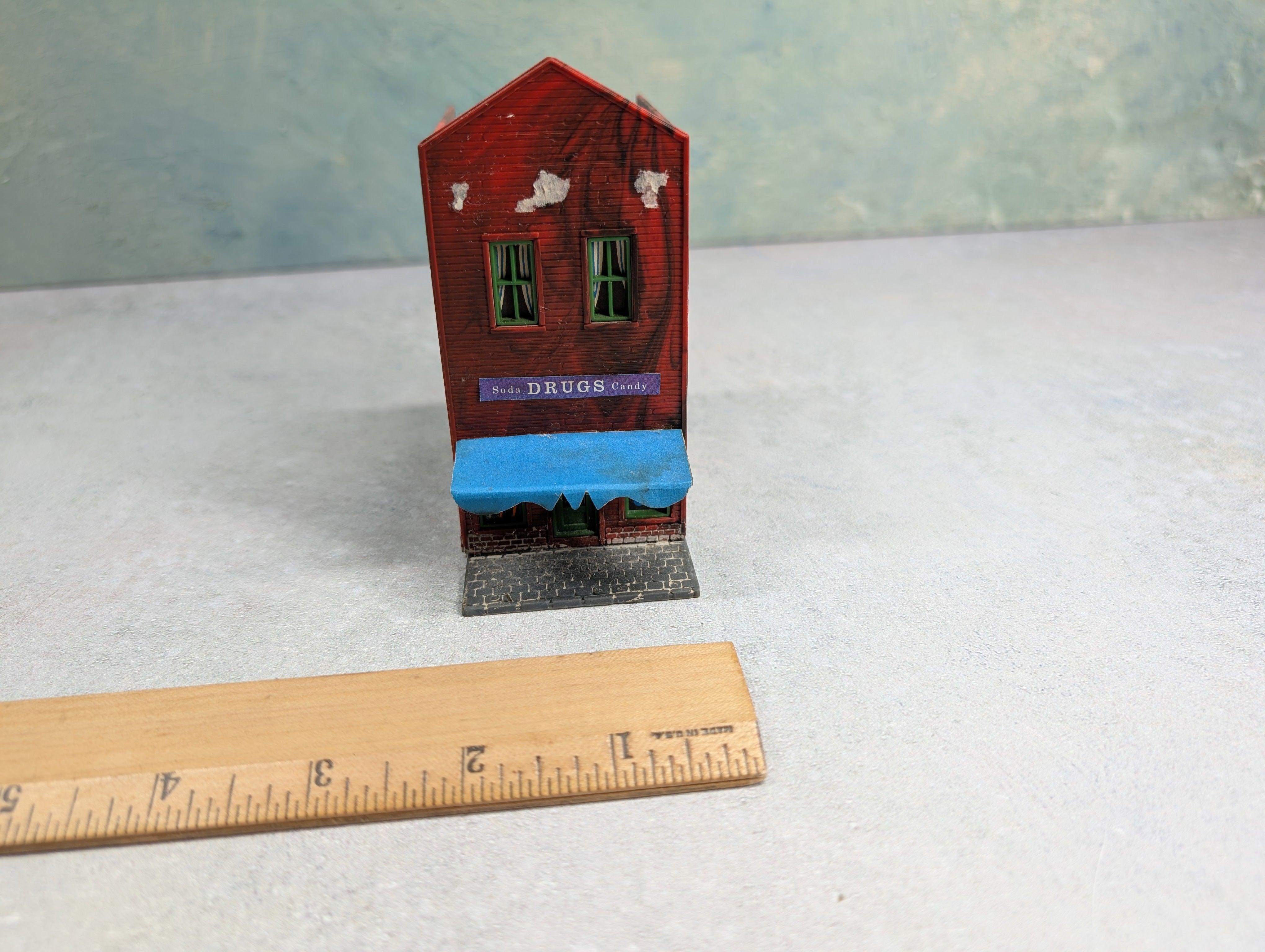 USED HO Scale Drug Store, Store Front