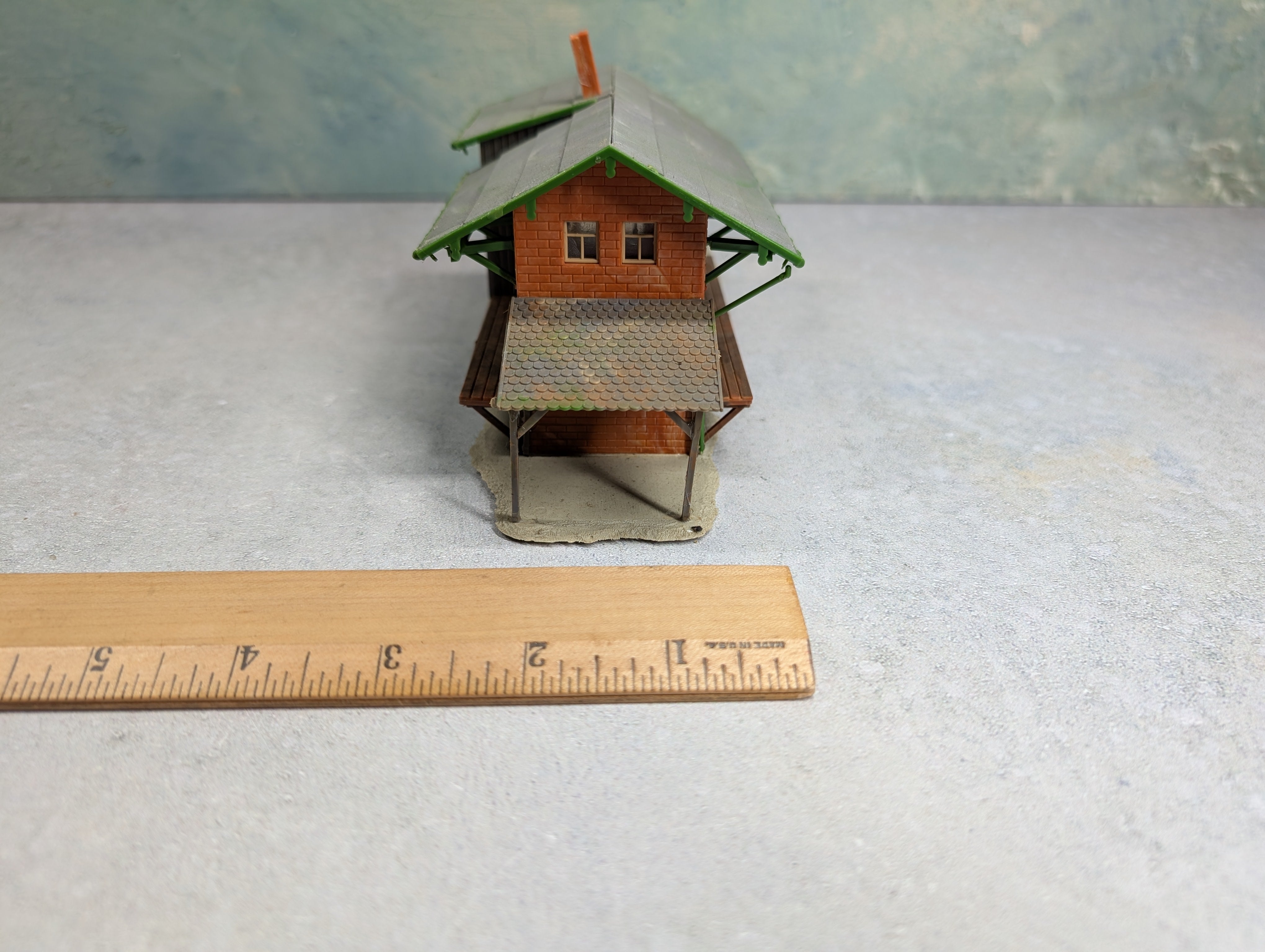 USED Faller HO Scale Freight Dock Warehouse, Brick Building