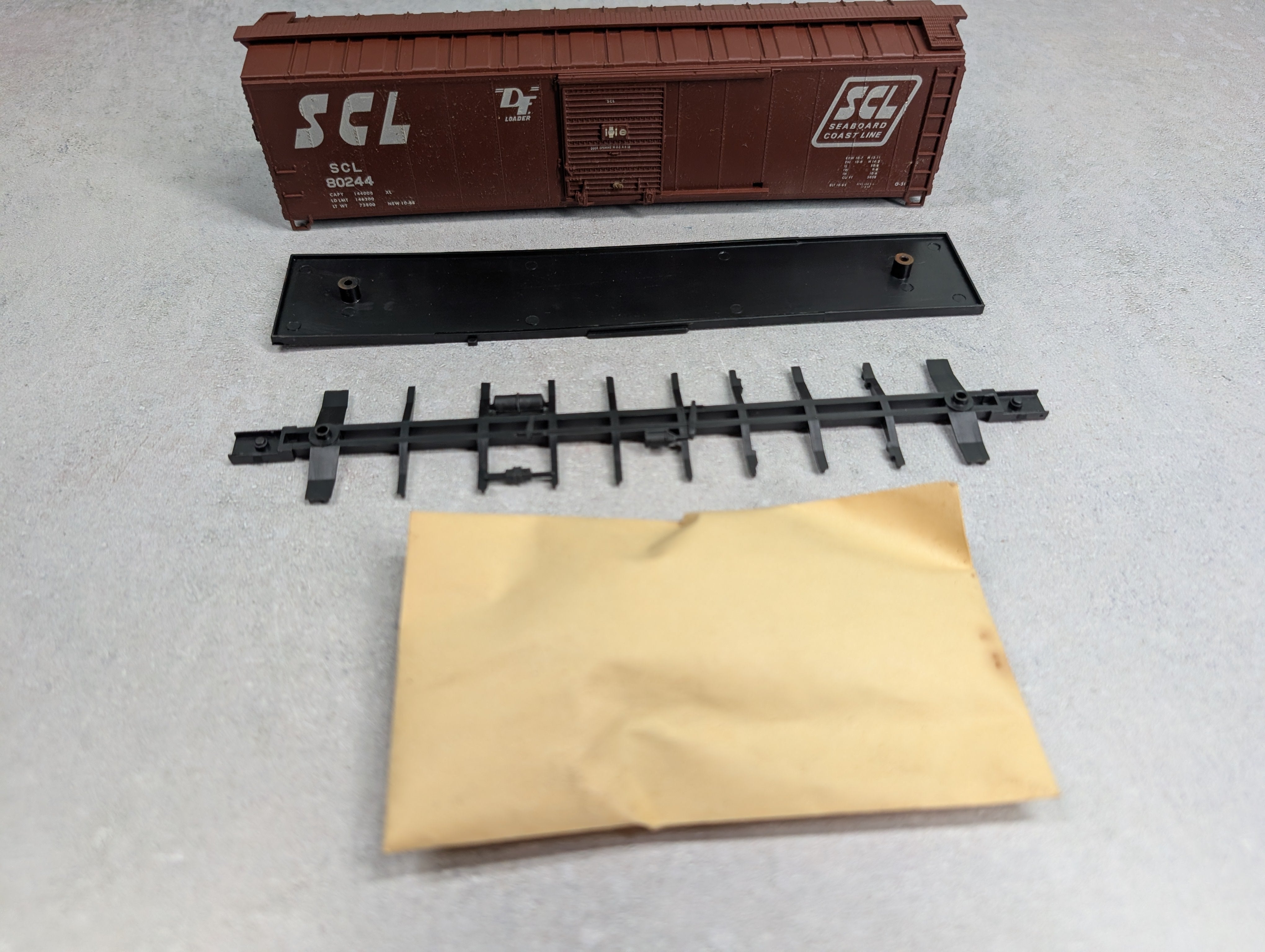 USED Athearn HO Scale 50' Box Car Seaboard Coast Line SCL #80244 Decal KIT
