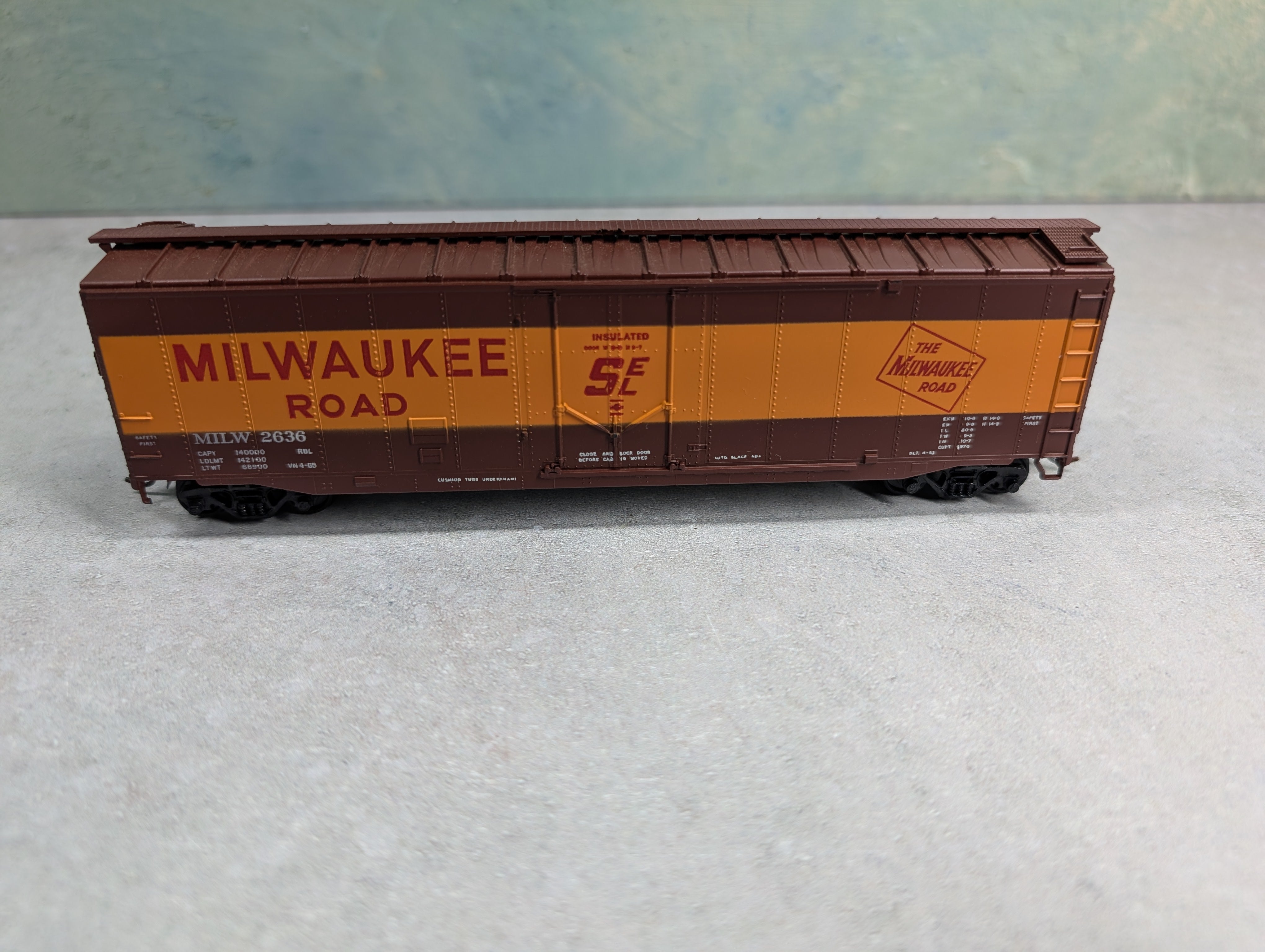 USED Athearn HO Scale 50' Box Car Milwaukee Road MILW #2636