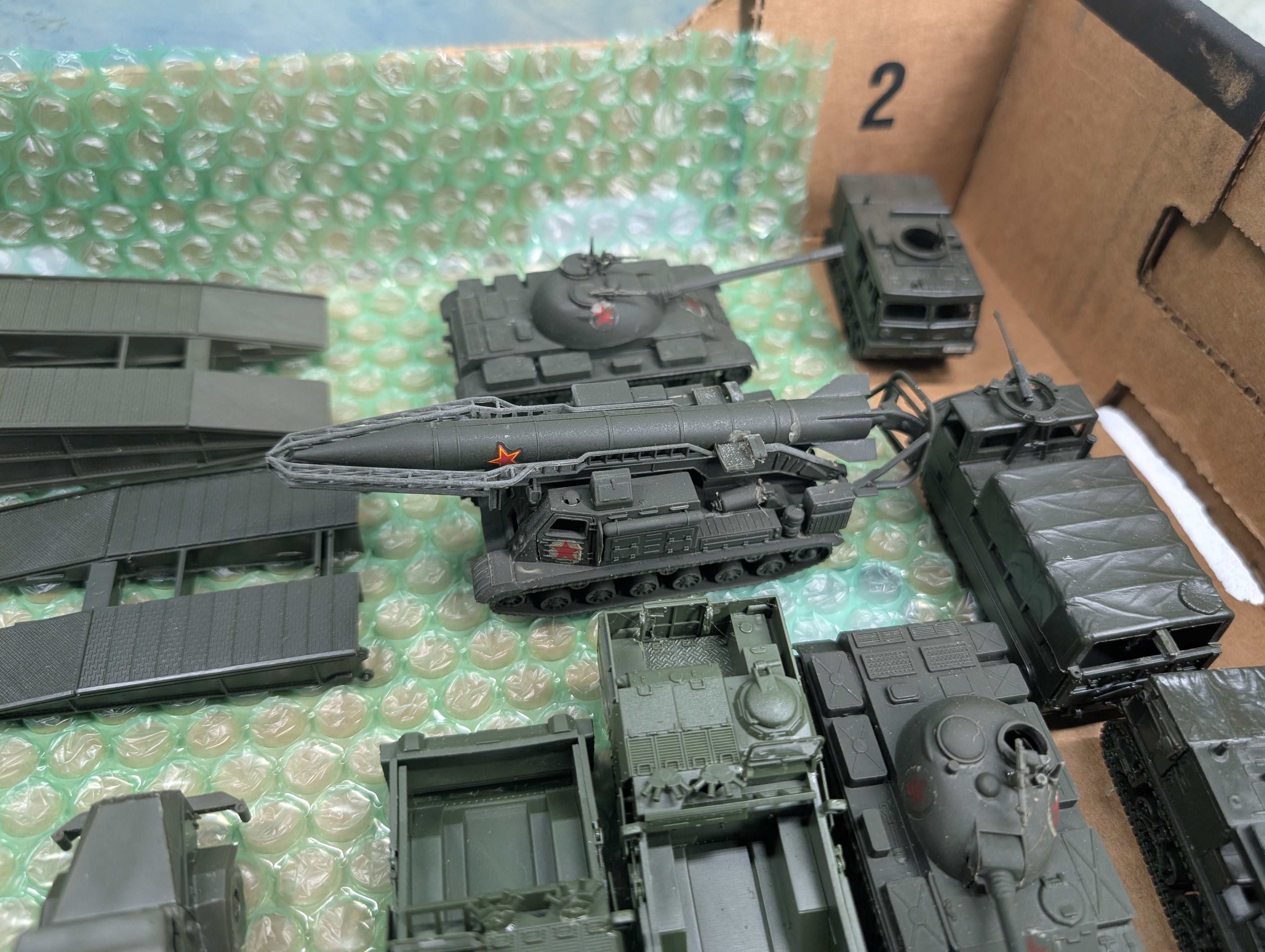 USED Roco HO Scale Lot of Various Army Tank Cars, Vehicles, Parts and more, MiniTanks