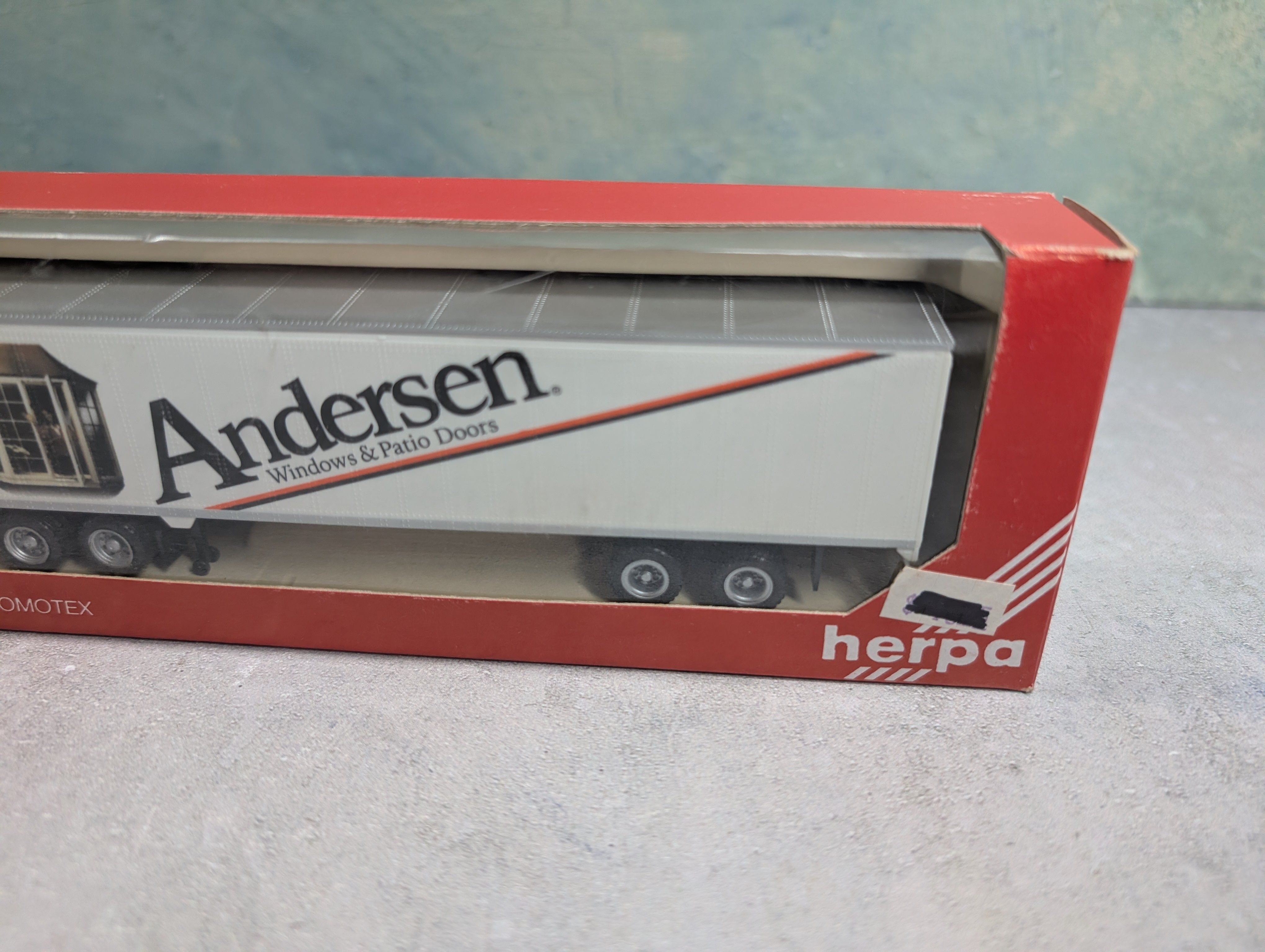 USED Herpa 6177 HO Scale Anderson Windows Tractor Trailer Truck with Trailer