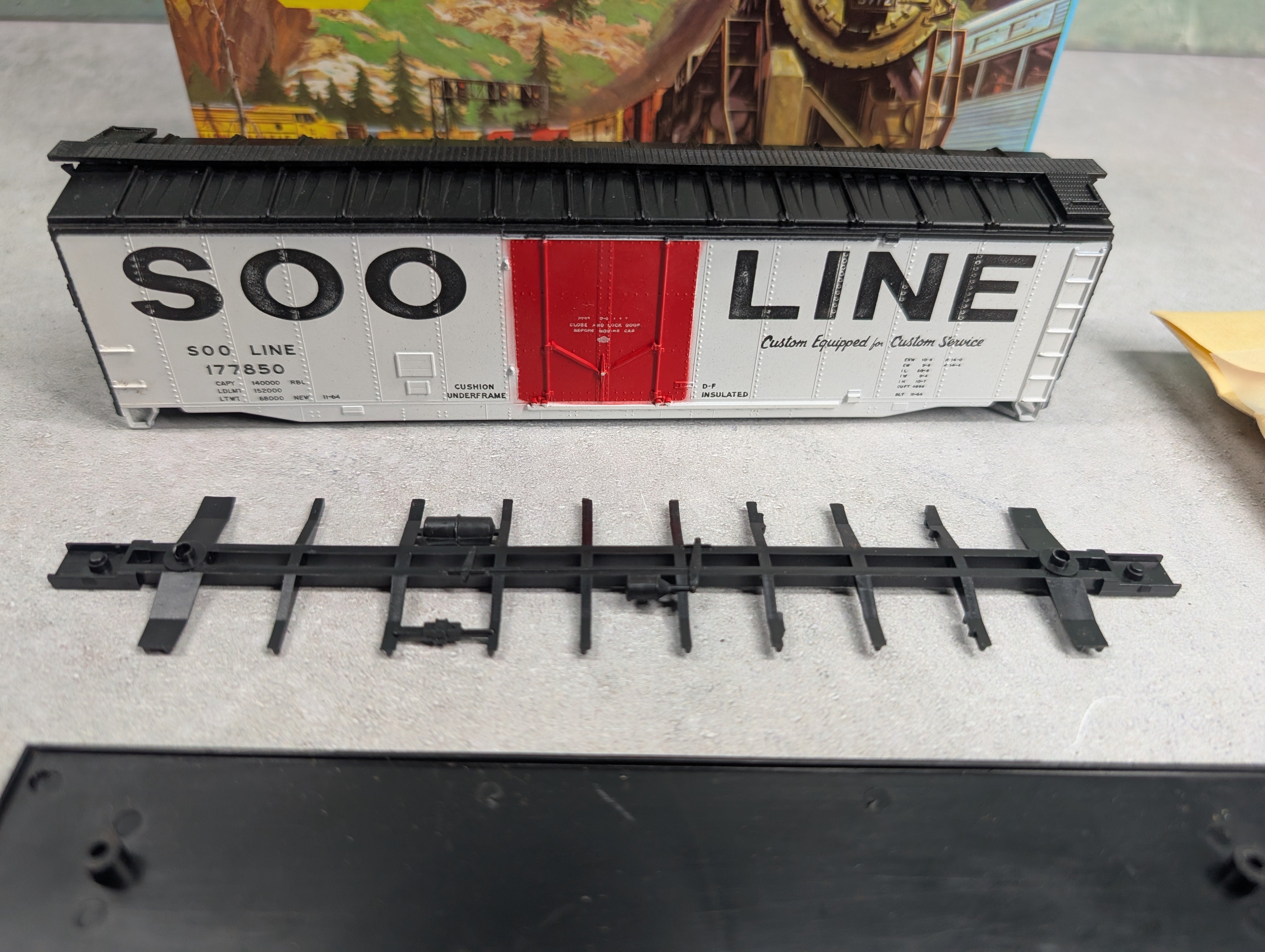 USED Athearn 1335 HO Scale 50' PD Box Car SOO Line #177850 KIT