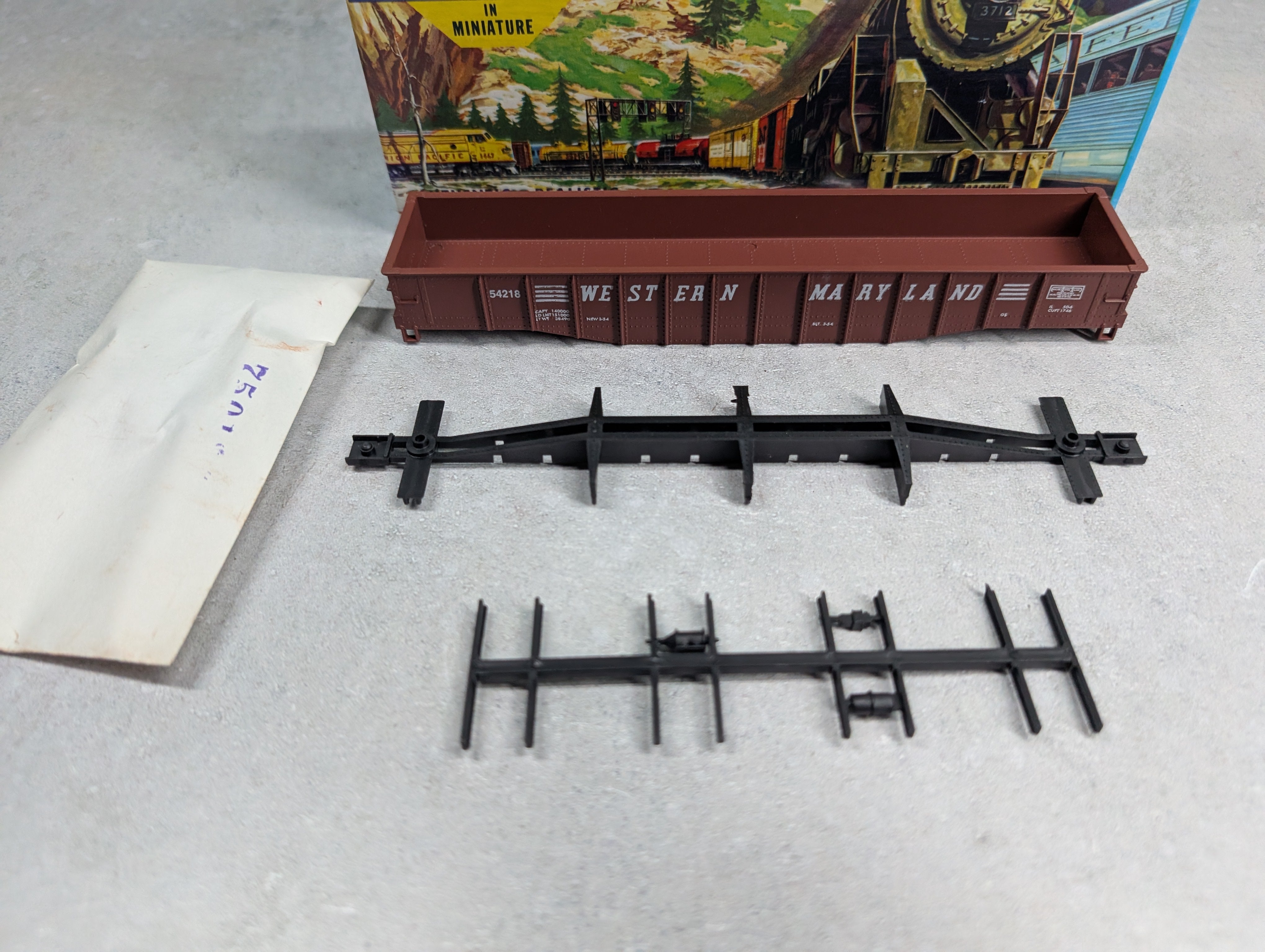 USED Athearn #1906-1 HO Scale 50' Open Gondola Western Maryland #54218 Bev-Bel KIT