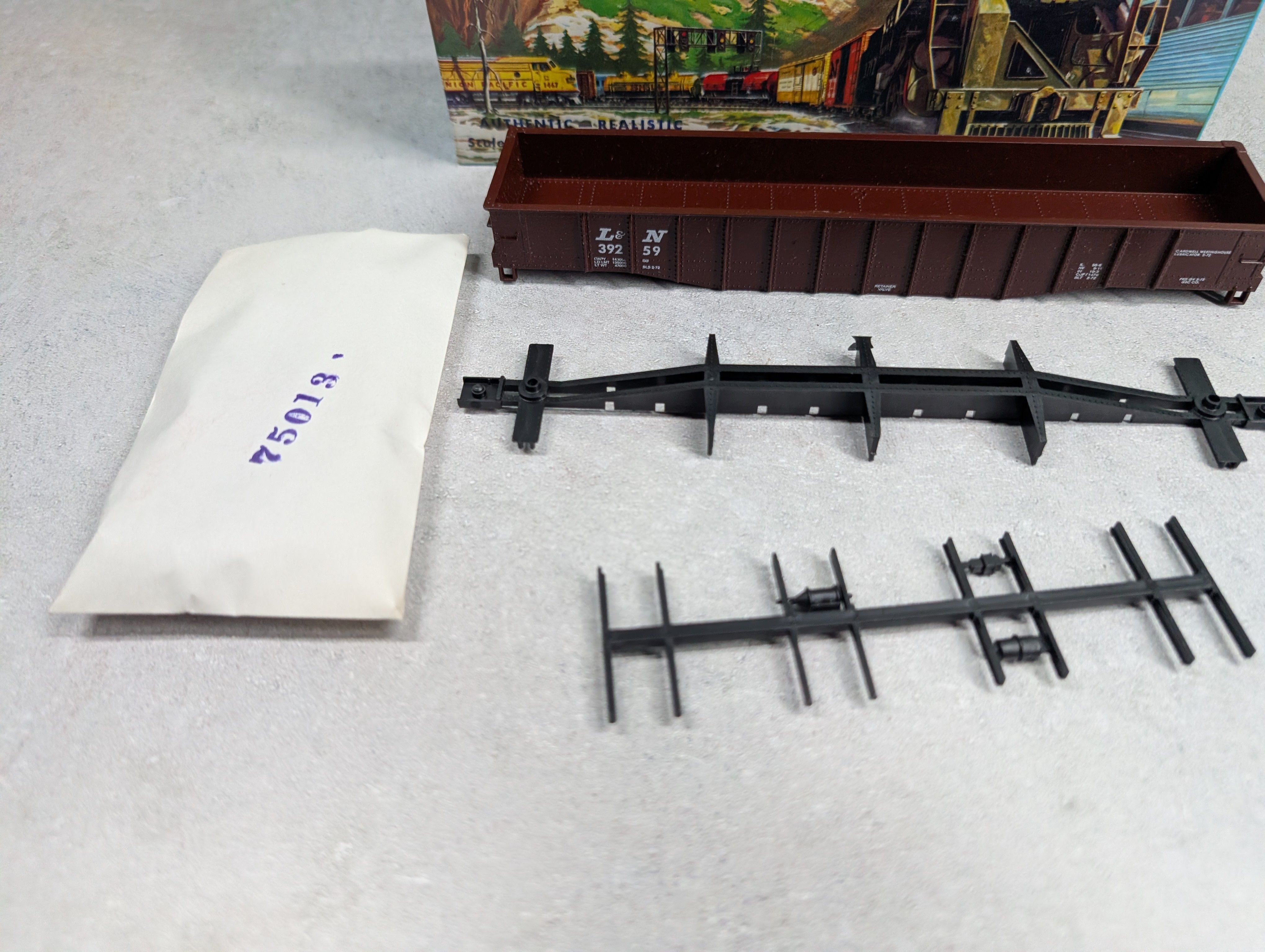 USED Athearn #1911-1 HO Scale 50' Open Gondola Louisville & Nashville L&N #39259 Bev-Bel KIT