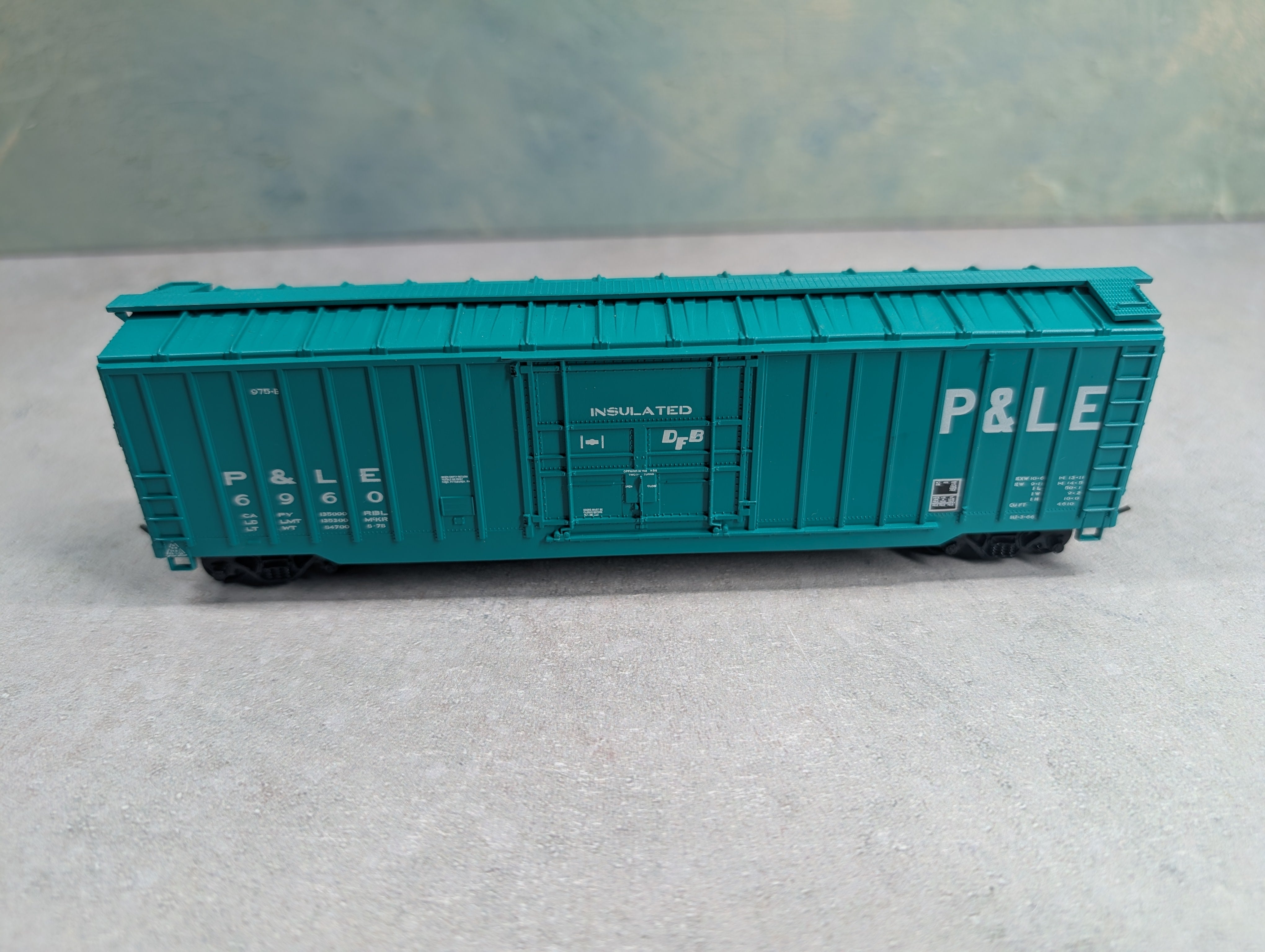 USED Athearn #157 HO Scale 50' OB Box Car Pittsburgh & Lake Erie P&LE #6960 Rail Runner