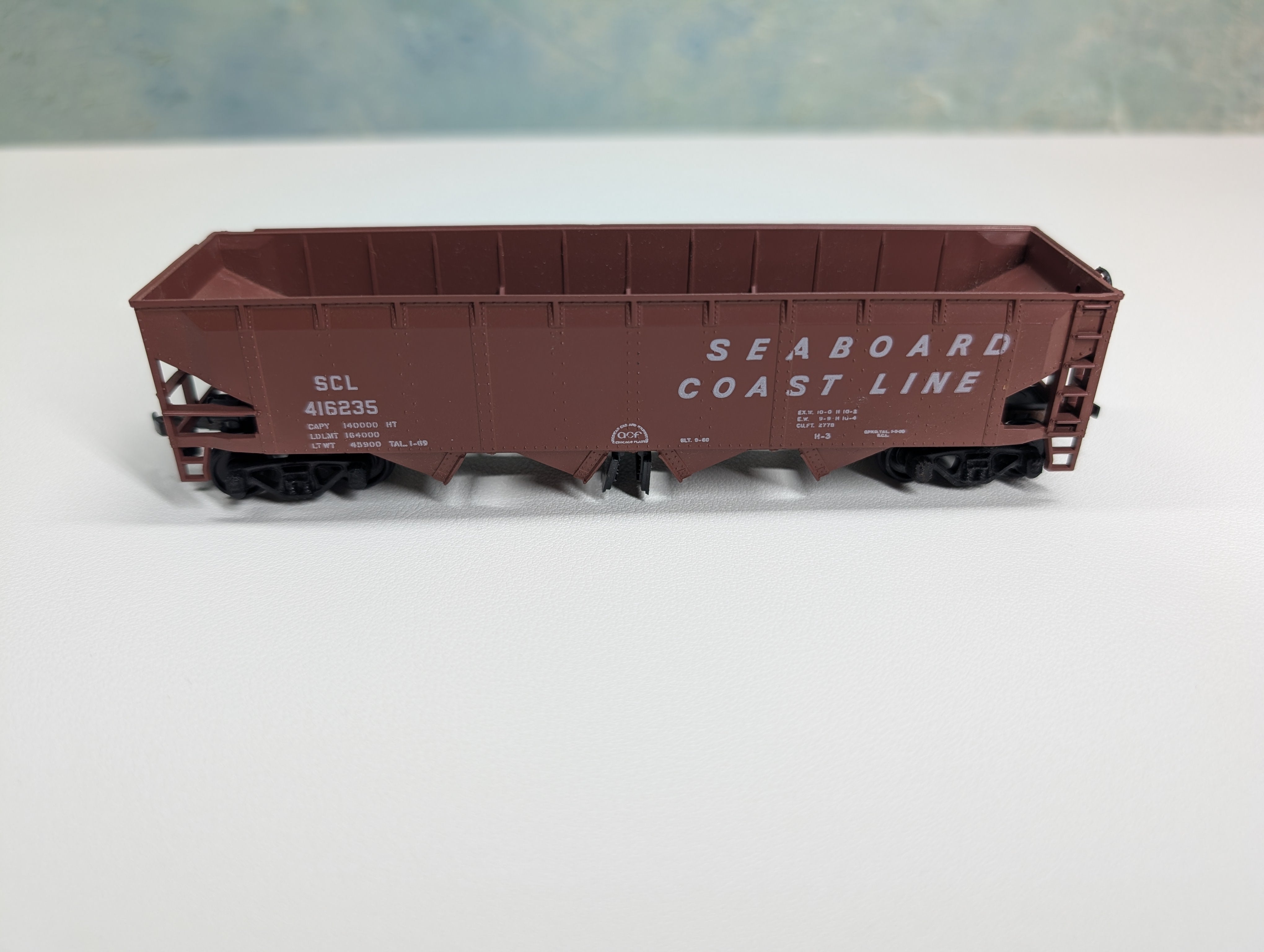 USED Athearn HO Scale Operating Quad Hopper Seaboard Coast Line SCL #416235