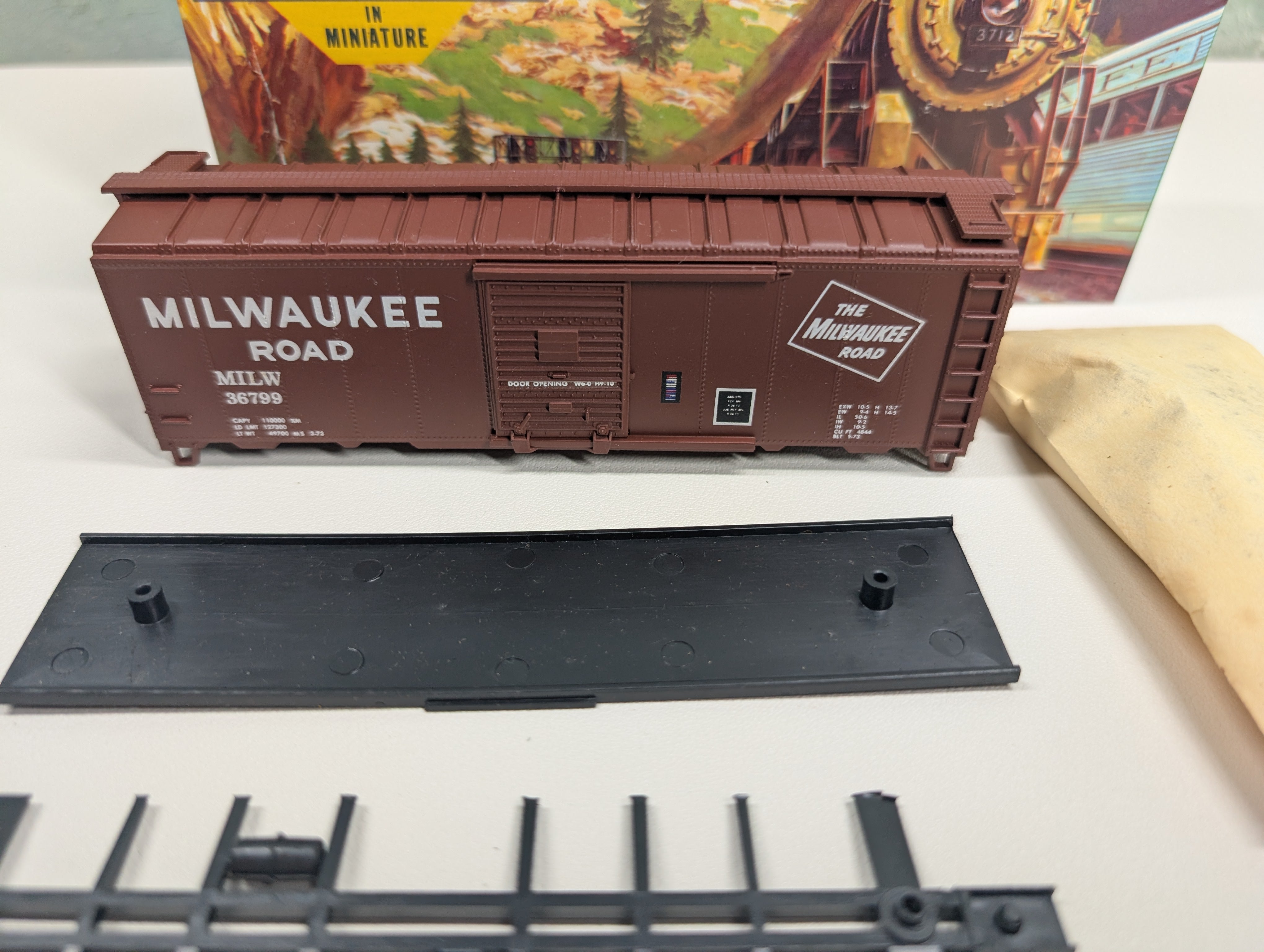 USED Athearn HO Scale 40' Box Car Milwaukee Road MILW #36799 Decals KIT