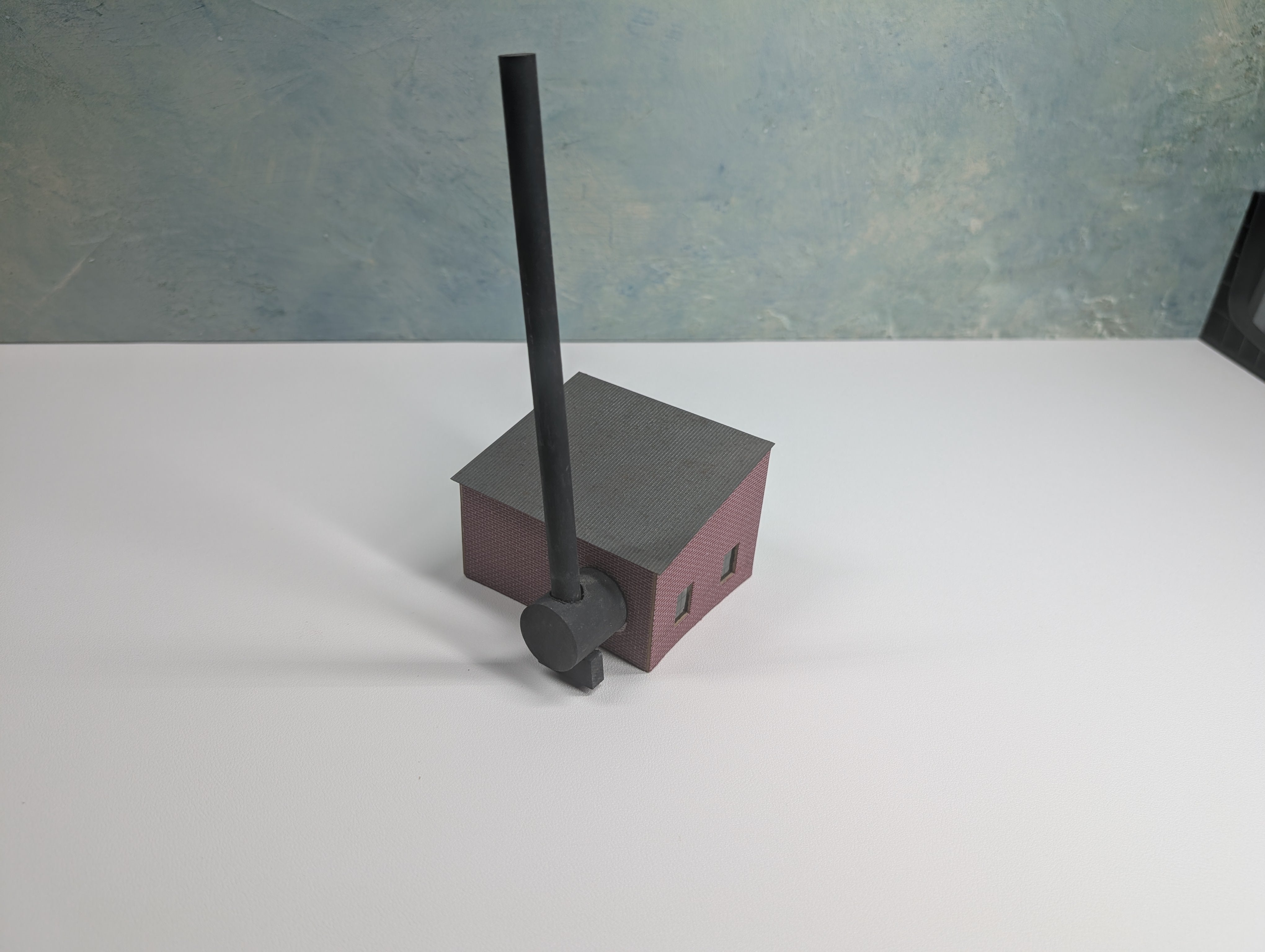 USED HO Scale Small Brick Factory, Scratch Built