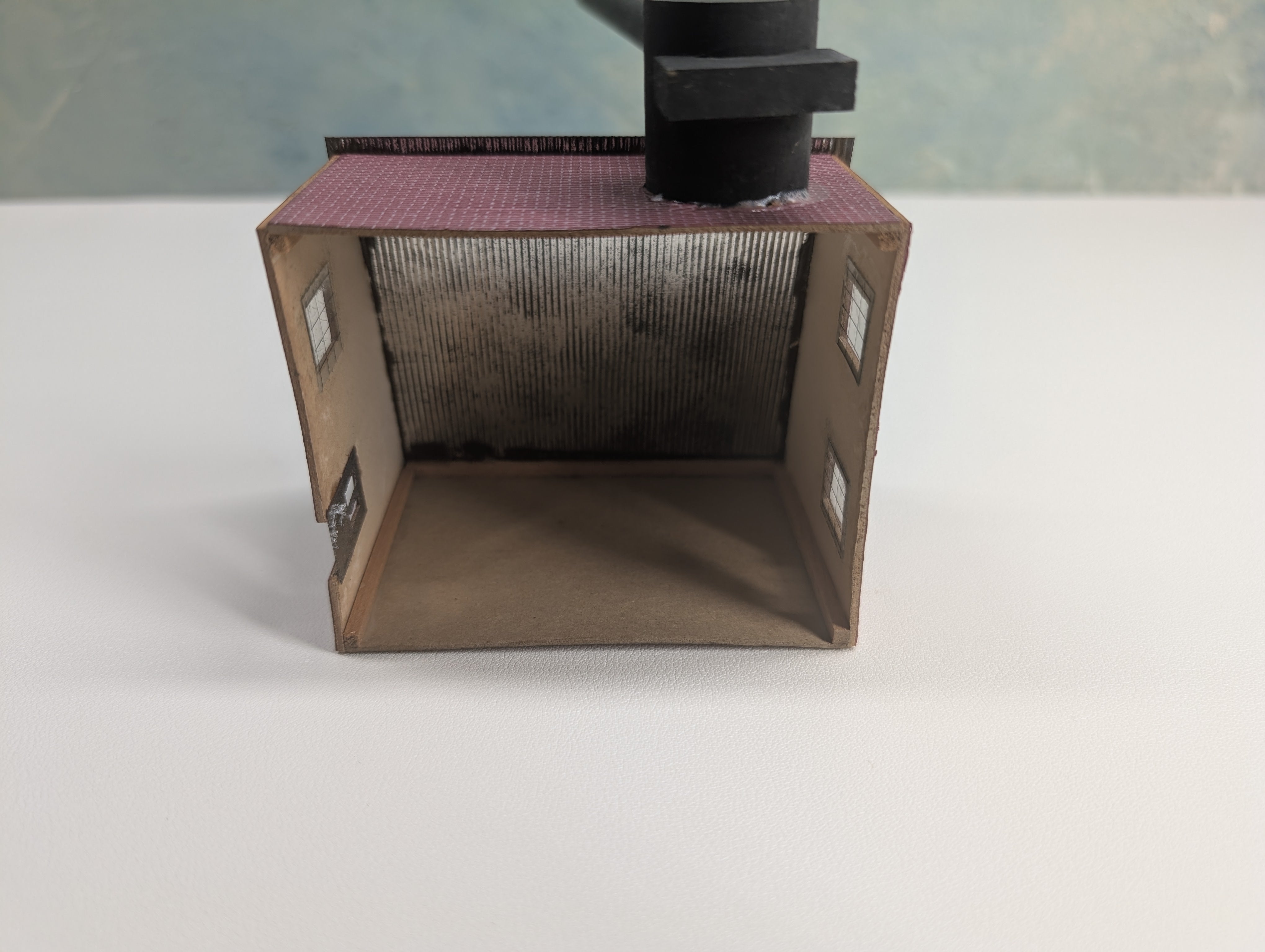 USED HO Scale Small Brick Factory, Scratch Built