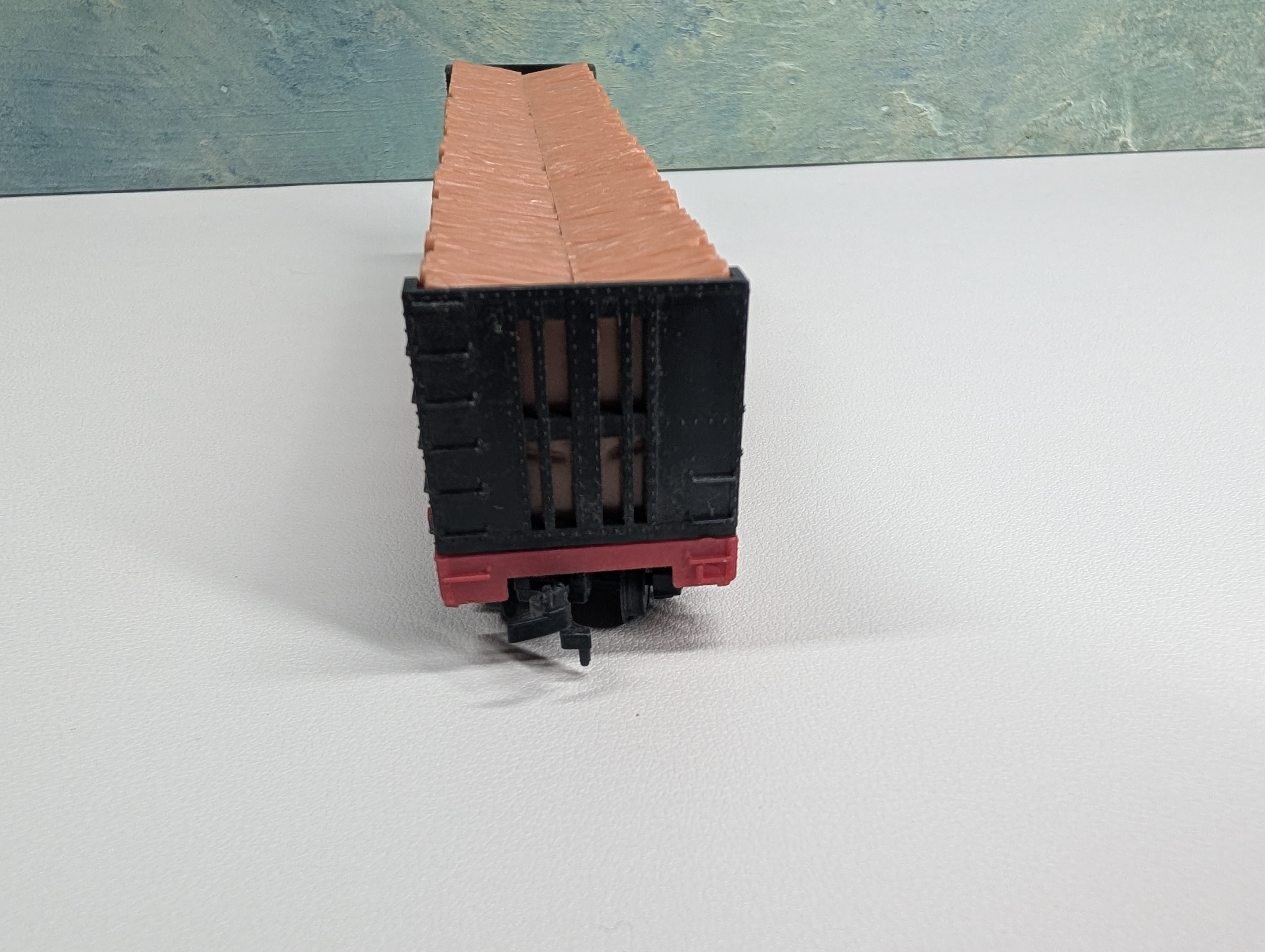 USED Tyco HO Scale Bulkhead Flat Car w/ Load Southern 4365