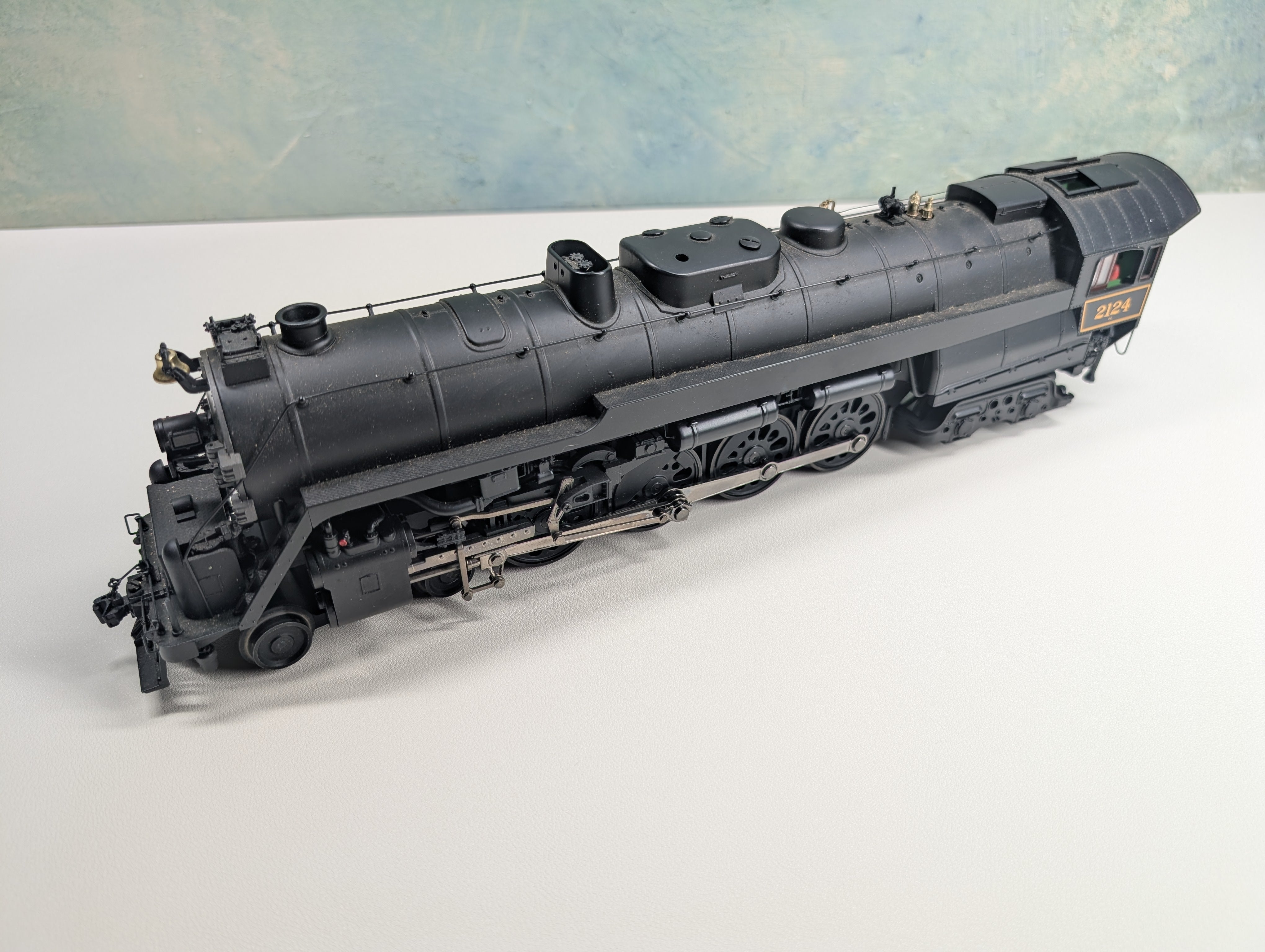 USED MTH Premier 20-3130-1 O 4-8-4 T-1 Steam Engine Reading #2124 3 Rail Proto-Sound 2.0, Tested