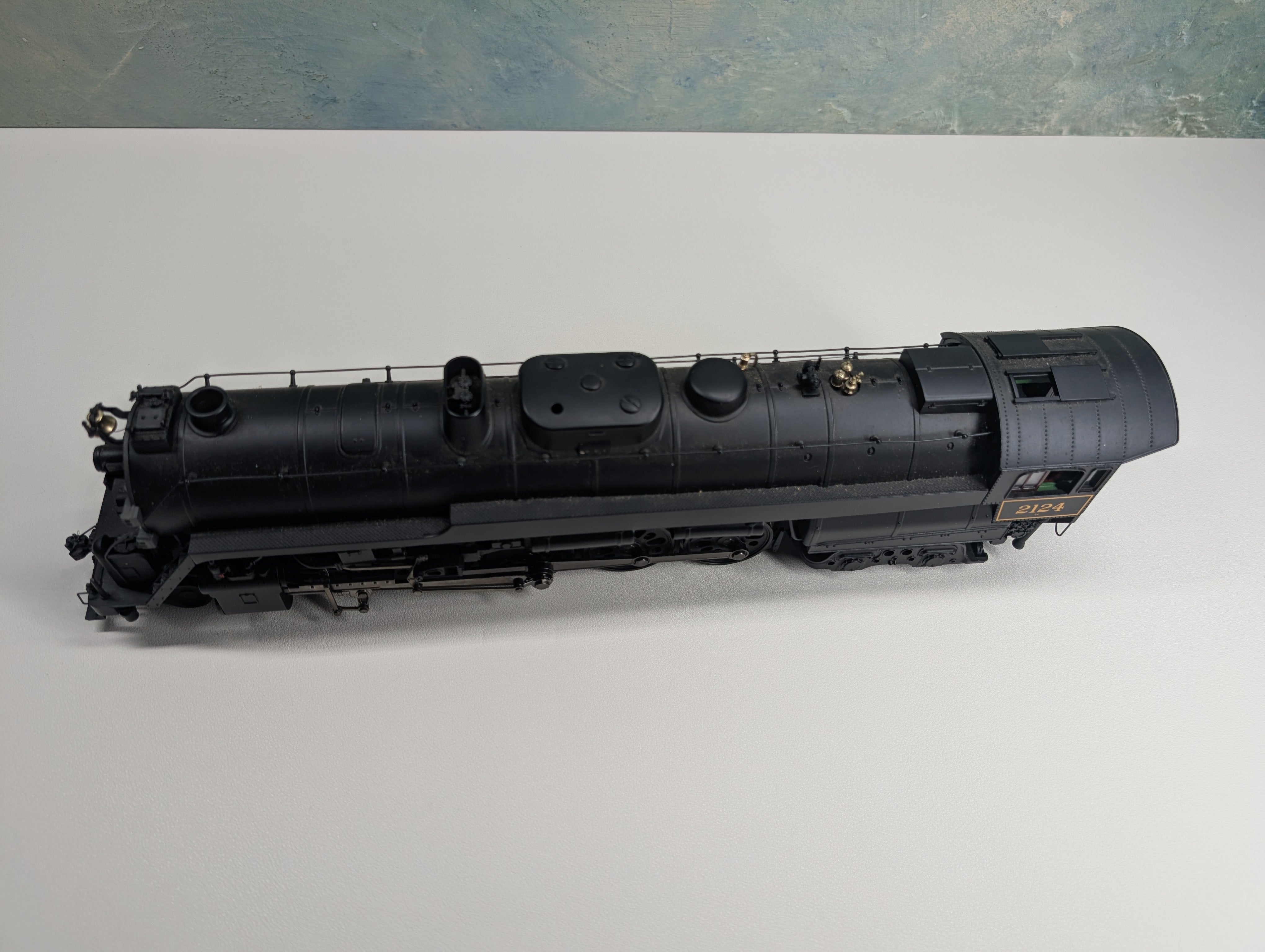 USED MTH Premier 20-3130-1 O 4-8-4 T-1 Steam Engine Reading #2124 3 Rail Proto-Sound 2.0, Tested