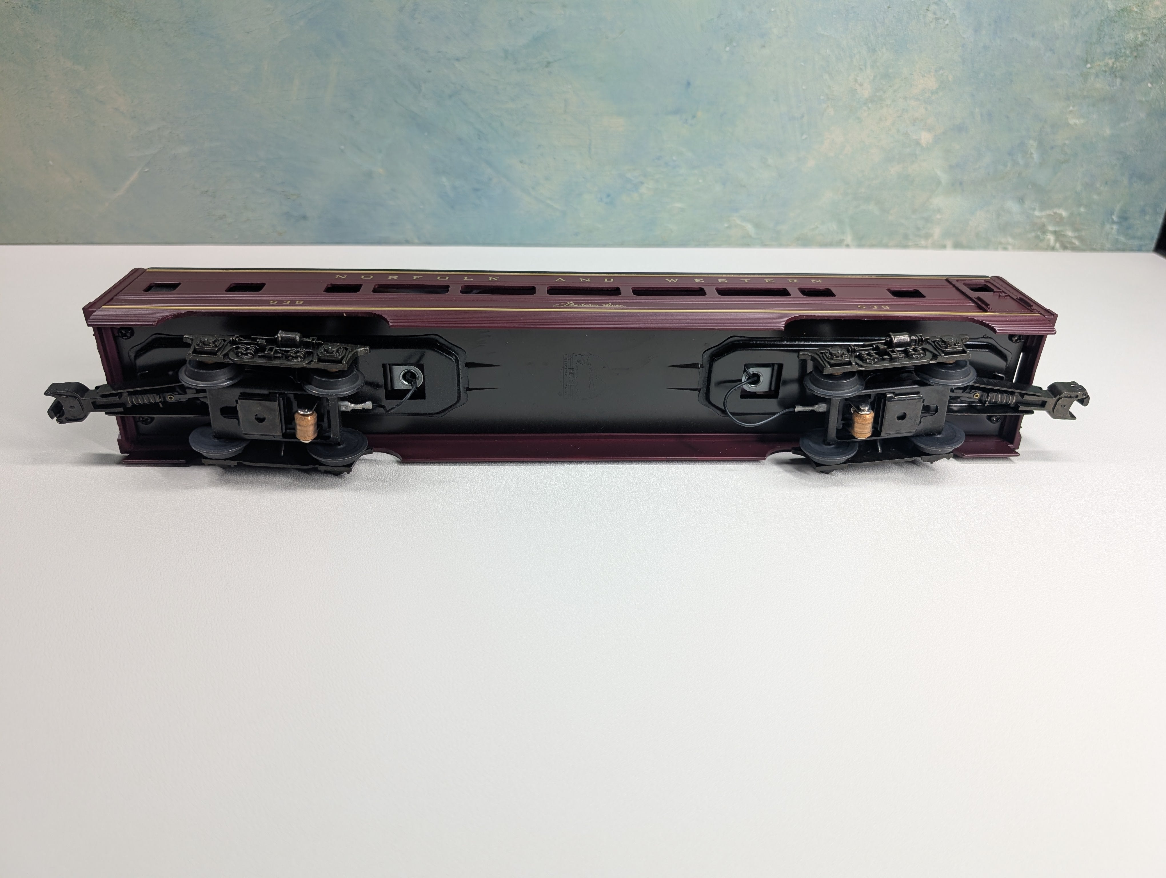 USED MTH Premier 20-6014 O Passenger Car, 3 Rail Norfolk & Western #535 Powhatan Arrow