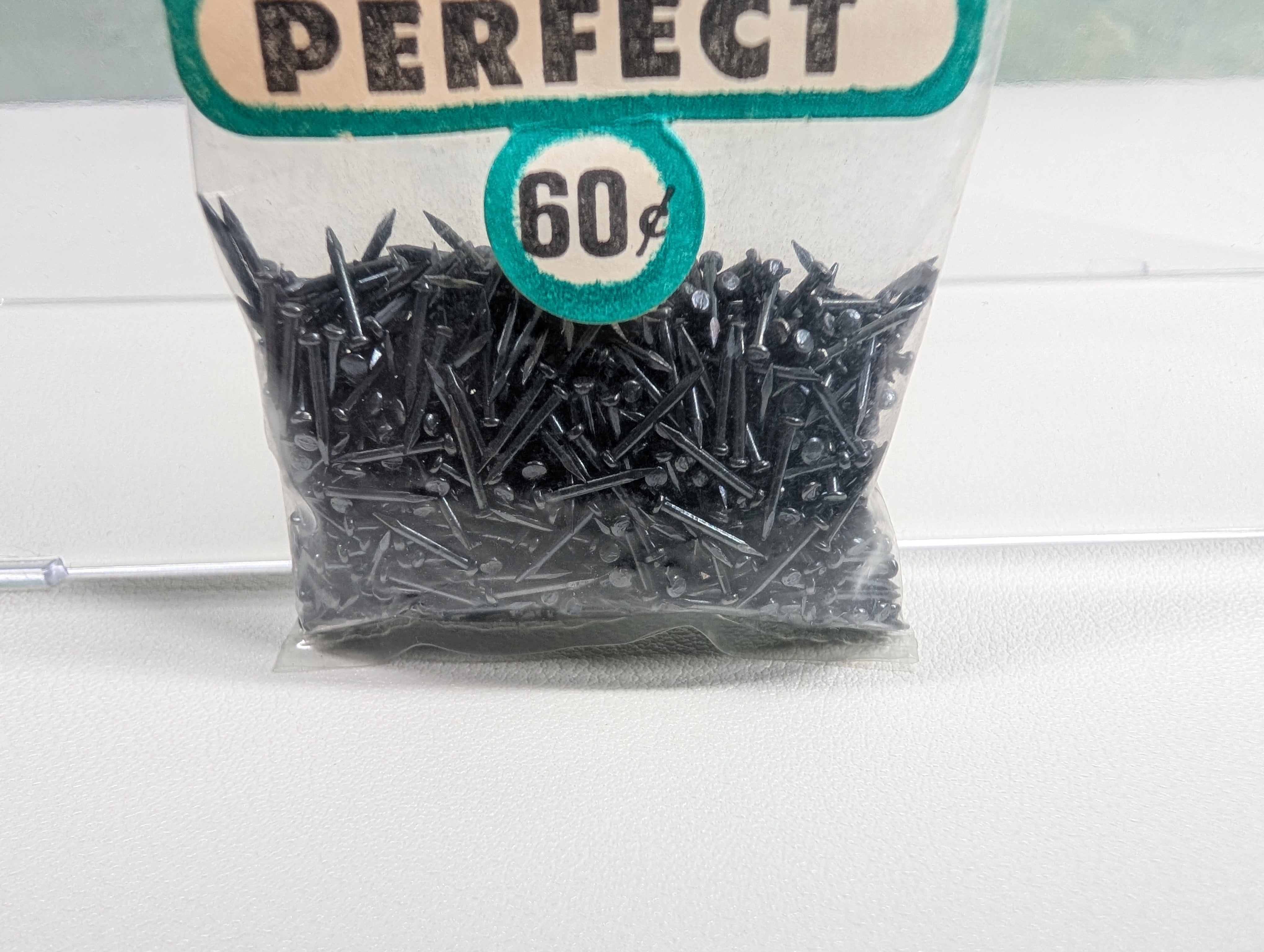 USED Perfect Parts Co 430 HO Scale Rust-Proof Round Head Track Spikes Blued 1/4" LG - 32 Grams