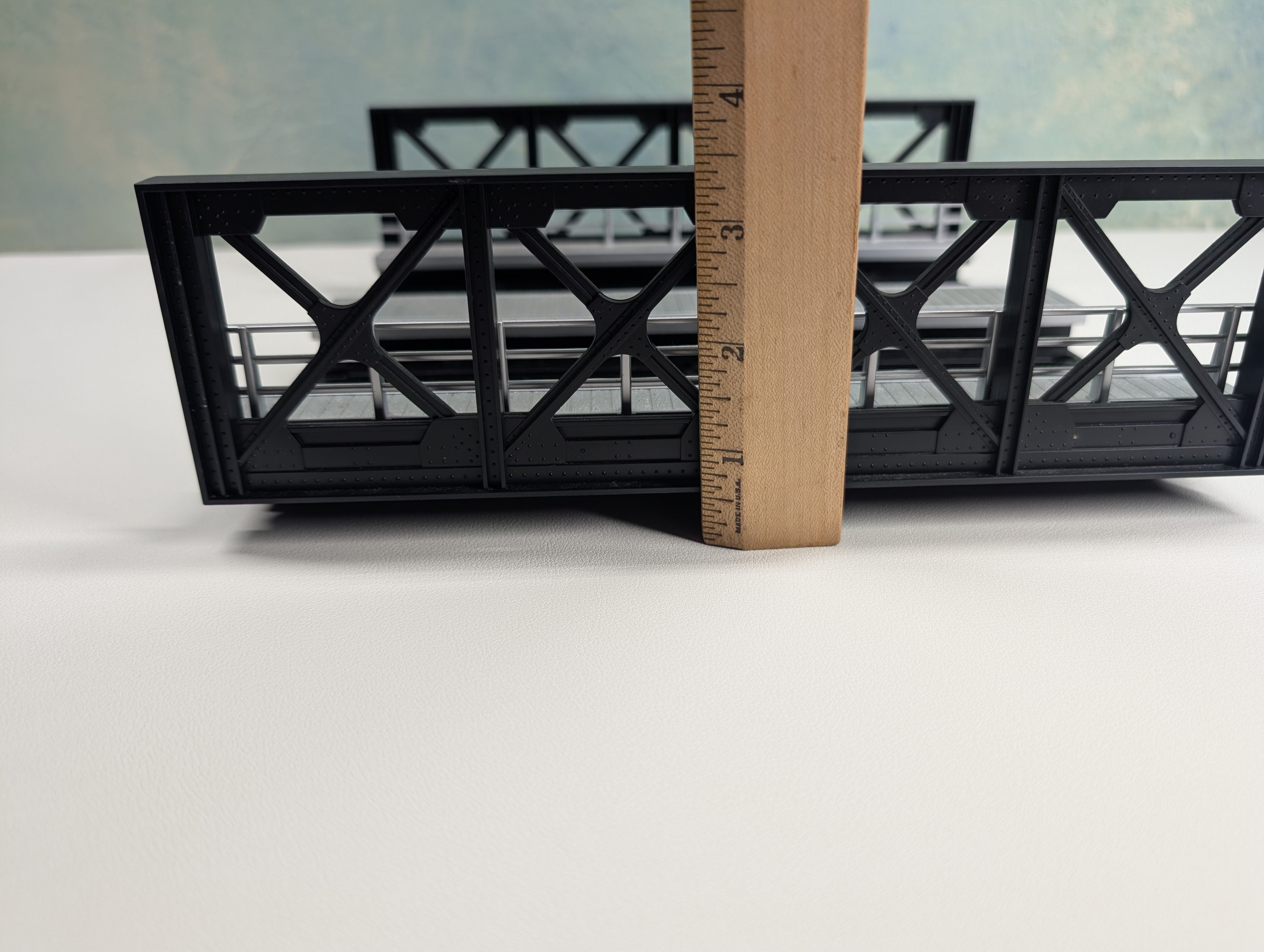 USED MTH O Double-Track Bridge Girder, Black & Silver